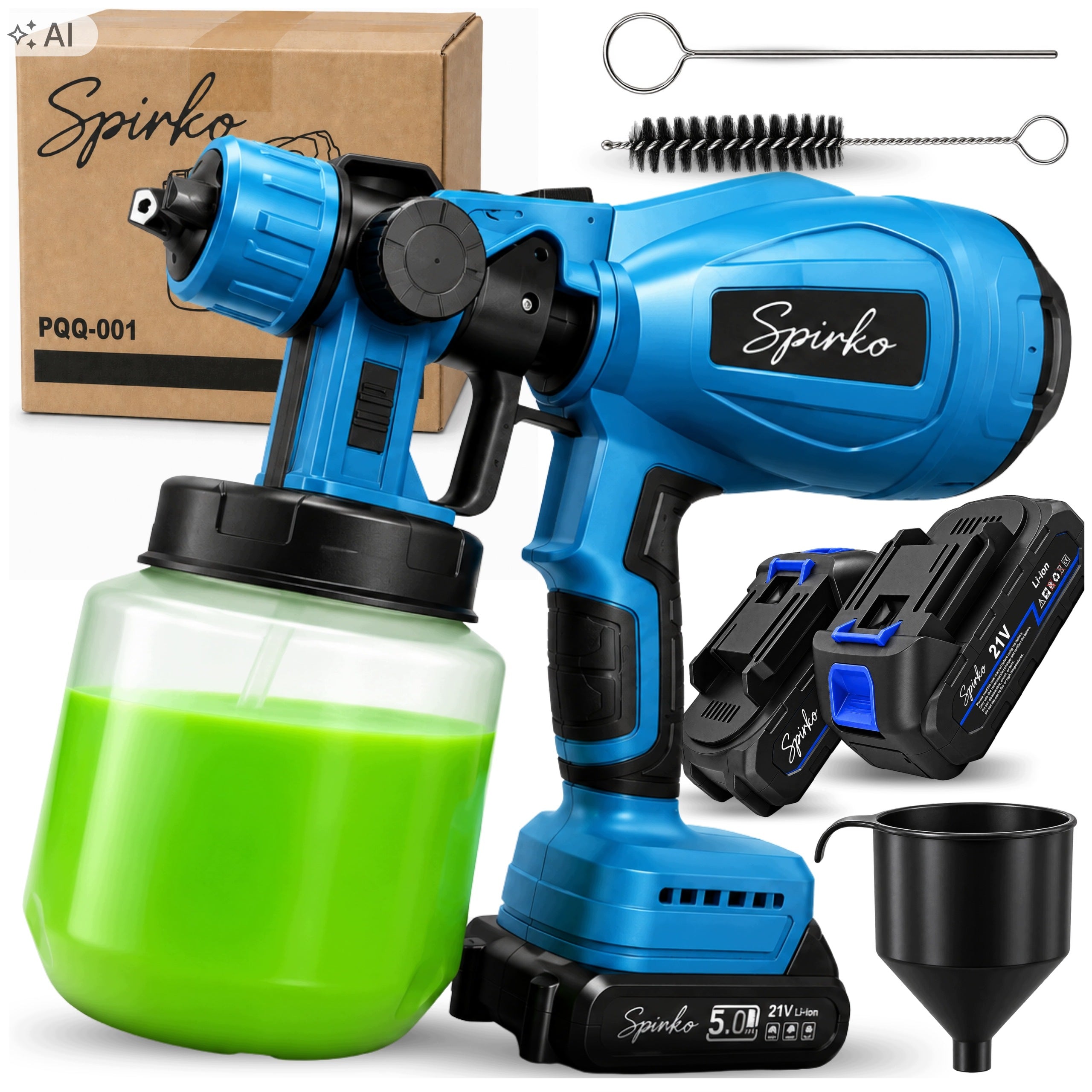 SPRAY PAINT GUN SPIRKO PAINTPRO 21V 2x AKU