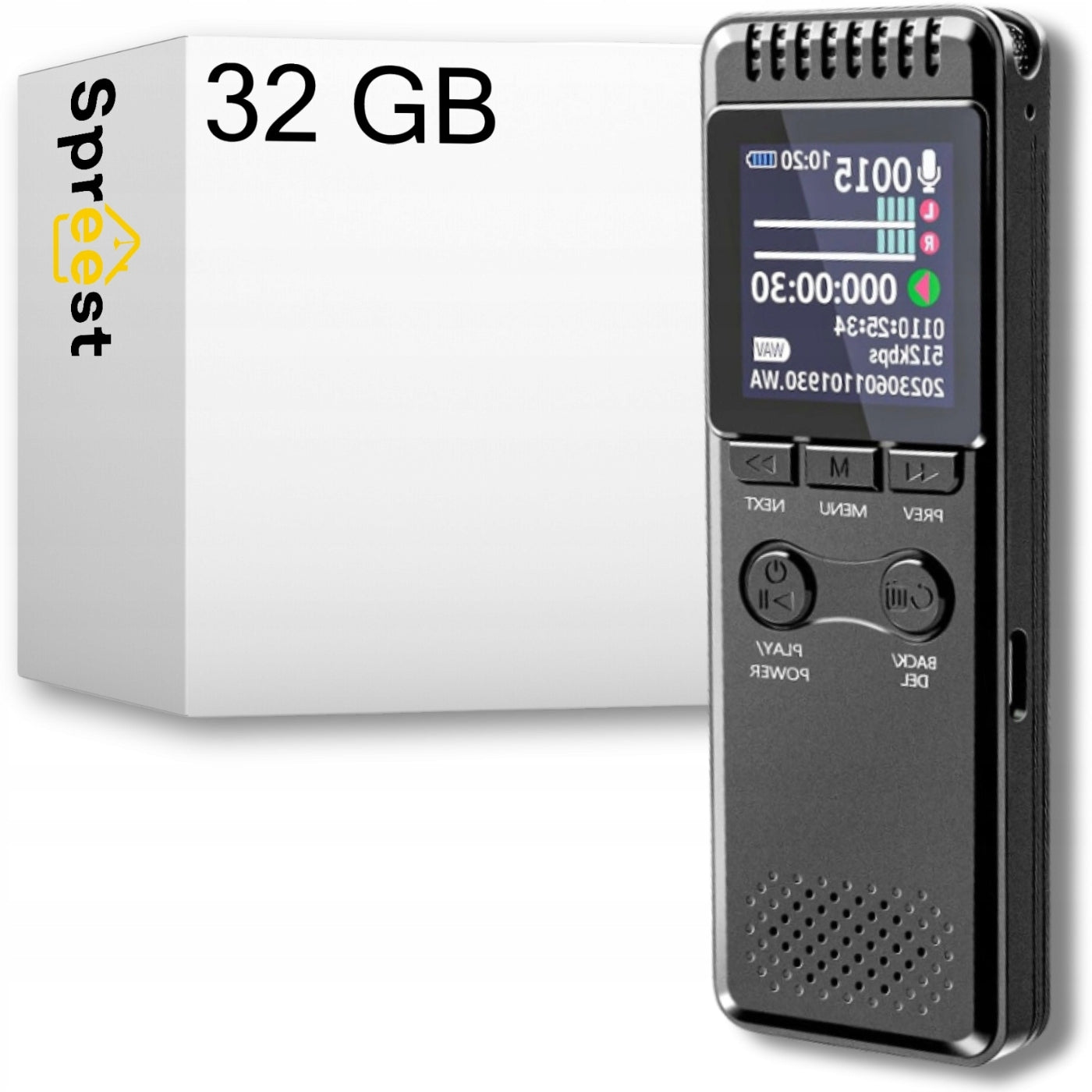 SPY RECORDER MINI DIGITAL EAVESDROPPING SMALL FLASH DRIVE 32GB PROFESSIONAL