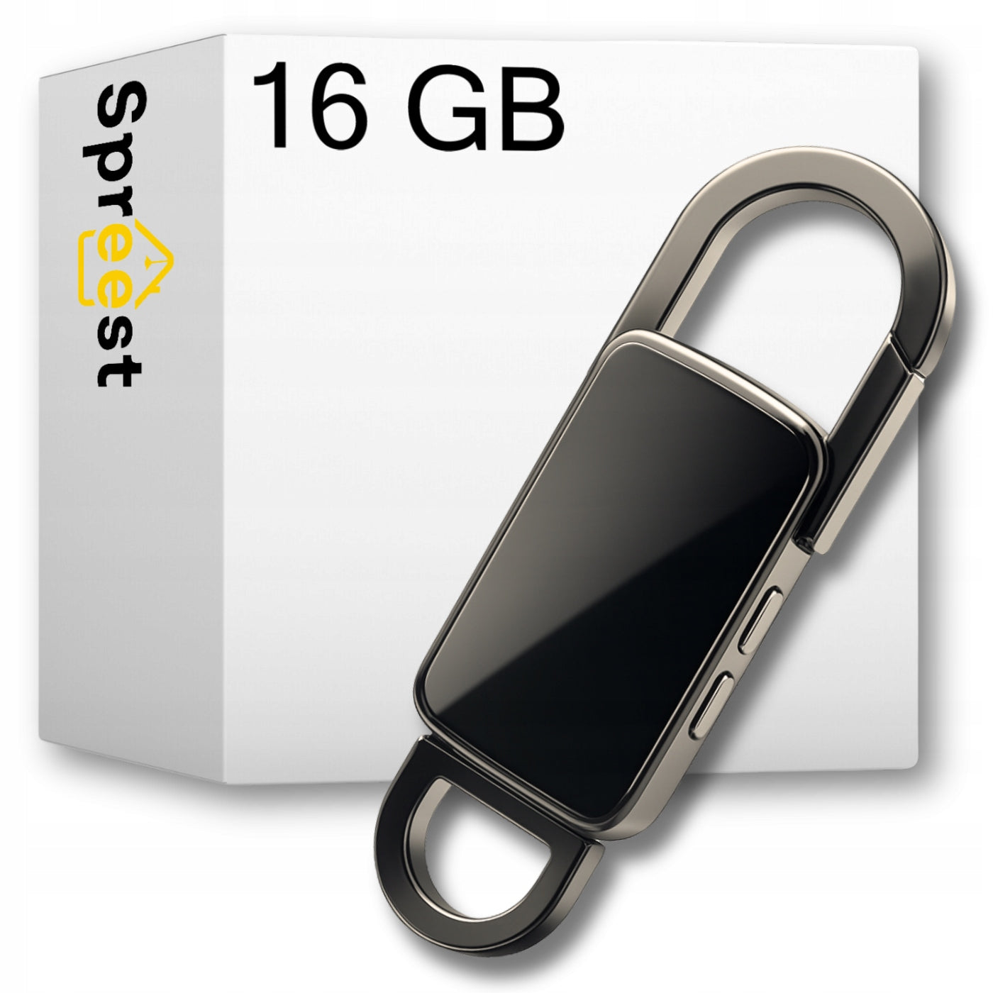 SPY RECORDER MINI DIGITAL EAVESDROPPING SMALL PENDRIVE 16GB KEYCHAIN CLIP
