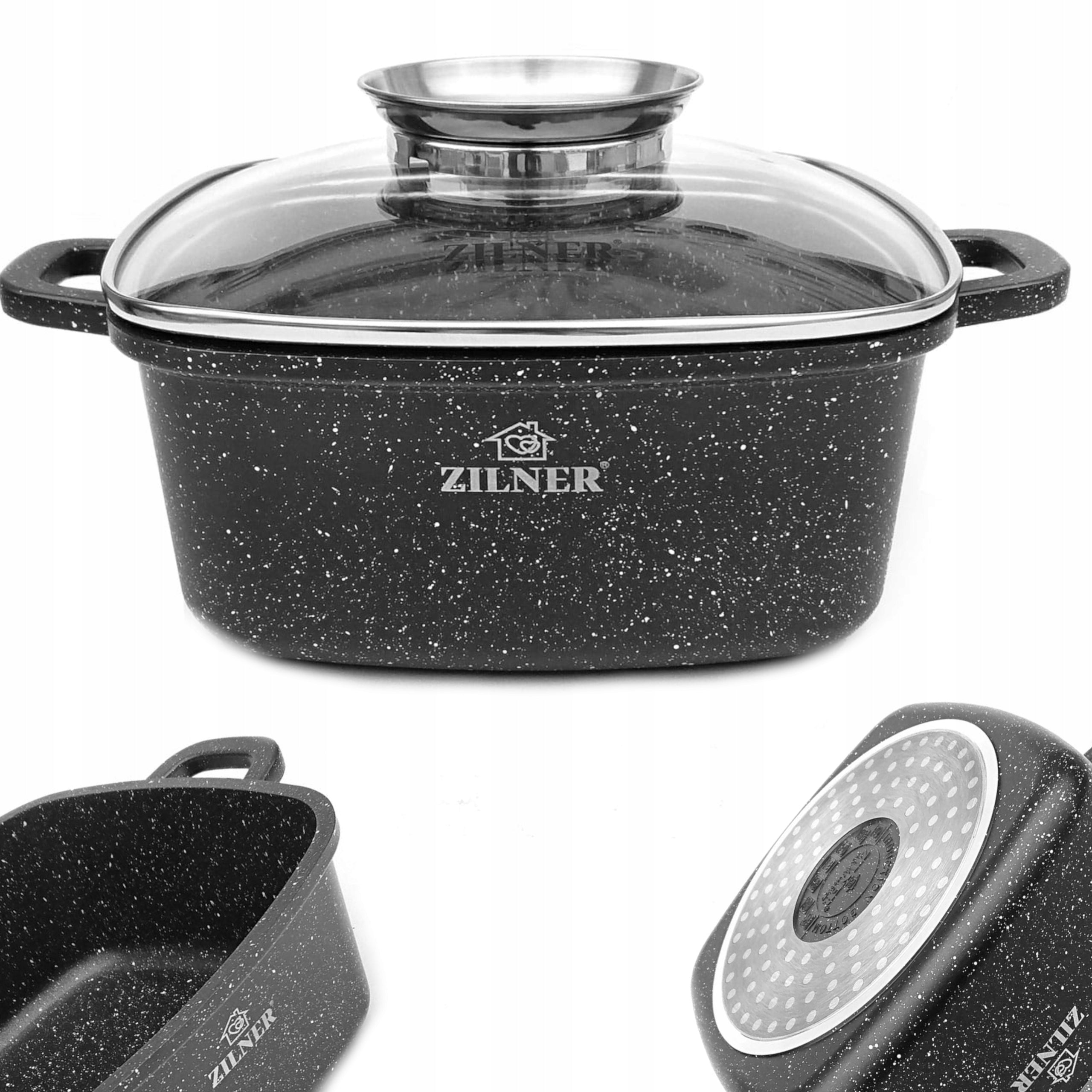SQUARE PAN MARBLE GAS/INDUCTION 22CM/3,5L ZL9009