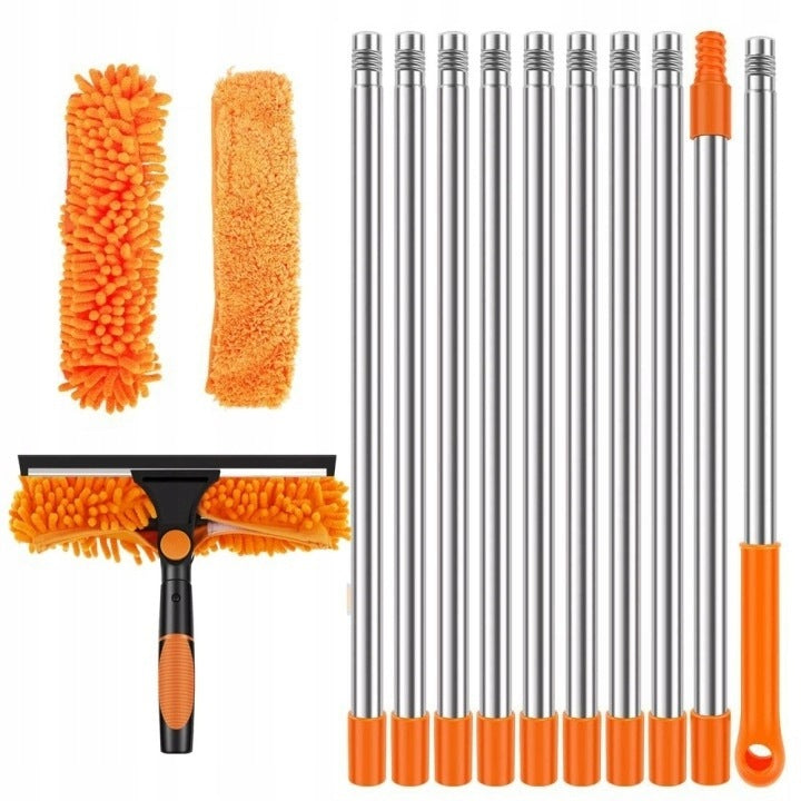 SQUEEGEE TELESCOPIC BRUSH FOR WASHING PHOTOVOLTAIC PANELS OF WINDOWS 425CM