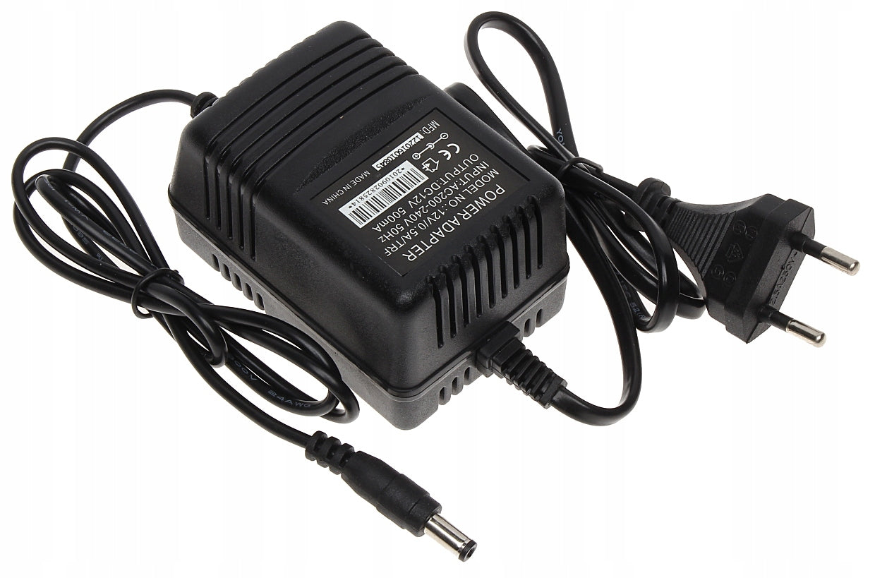 STABILIZED POWER SUPPLY 12V DC 0.5A TRANSFORMER 12 V Manufacturer code ZASILACZ 12 V DC 0.5 A