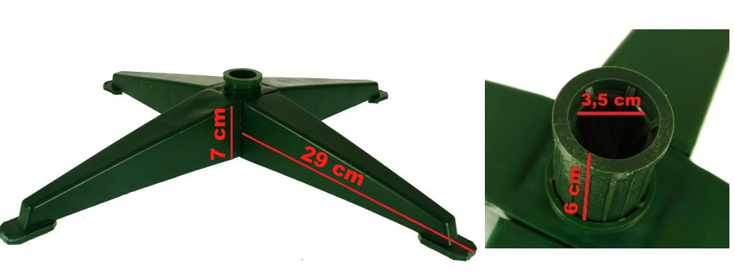 STABLE STRONG STAND FOR CHRISTMAS TREE GREEN 180 -250 cm Universal cross Manufacturer code 5904842861728