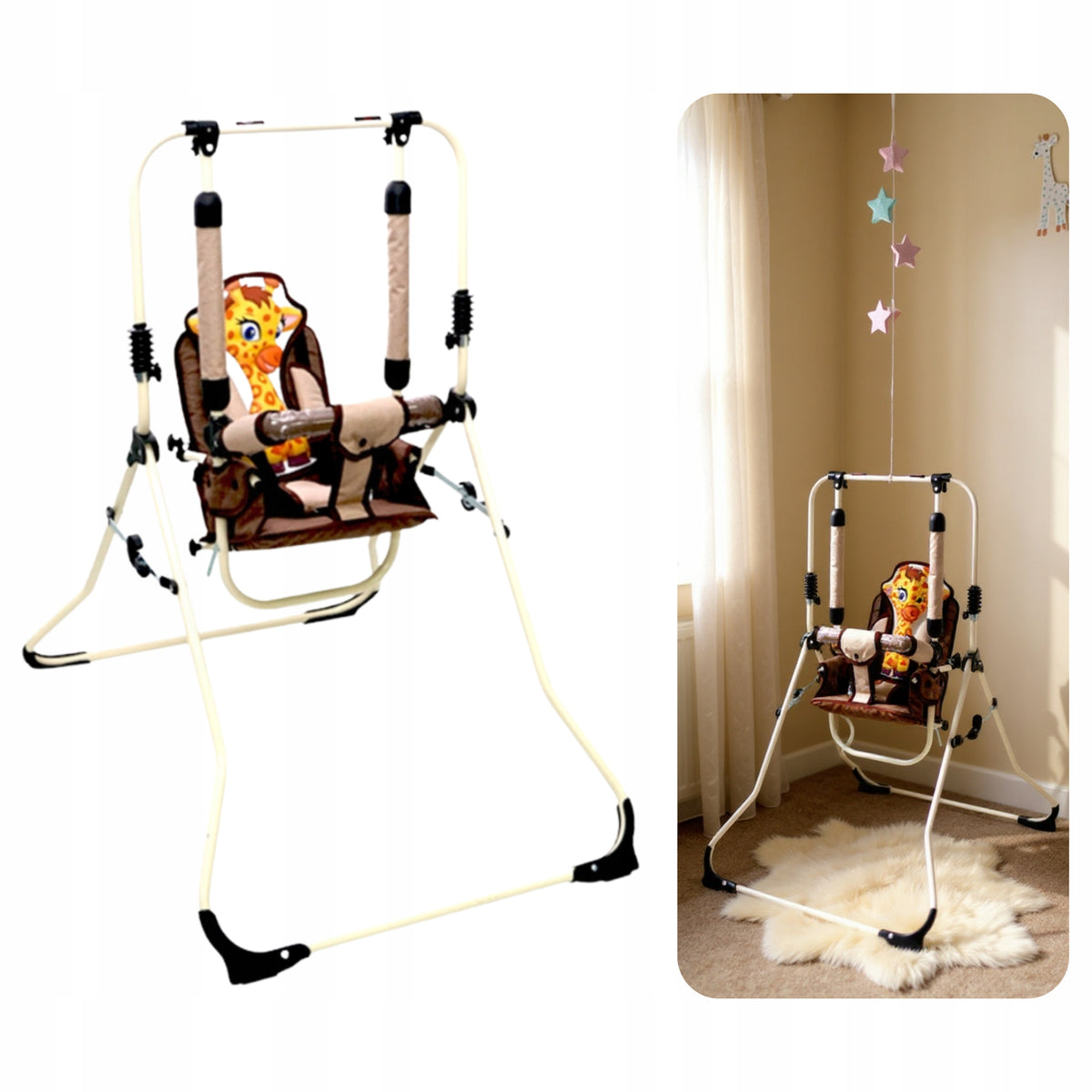 STABLE Swing rocker for baby freestanding folding high chair PL