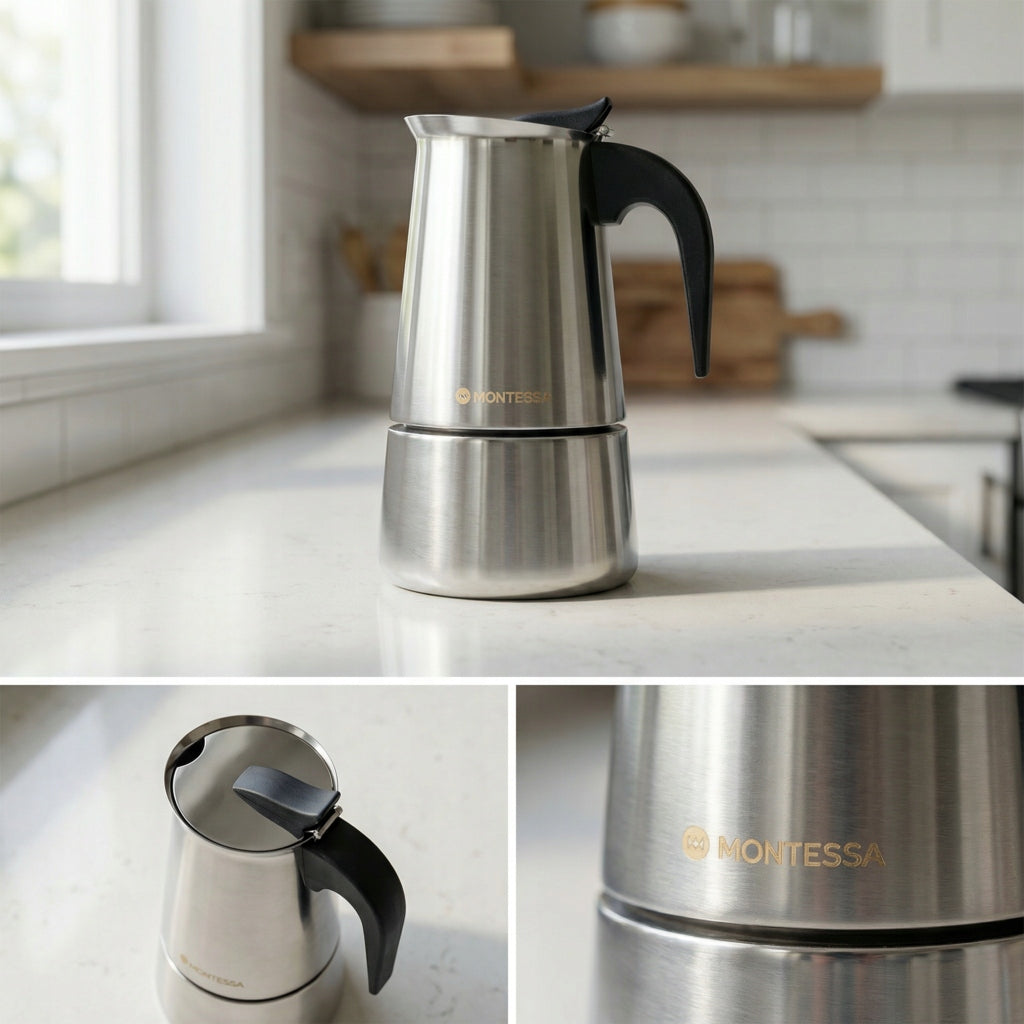 STAINLESS STEEL COFFEE MAKER 450ML MONTESSA Line STAL basic