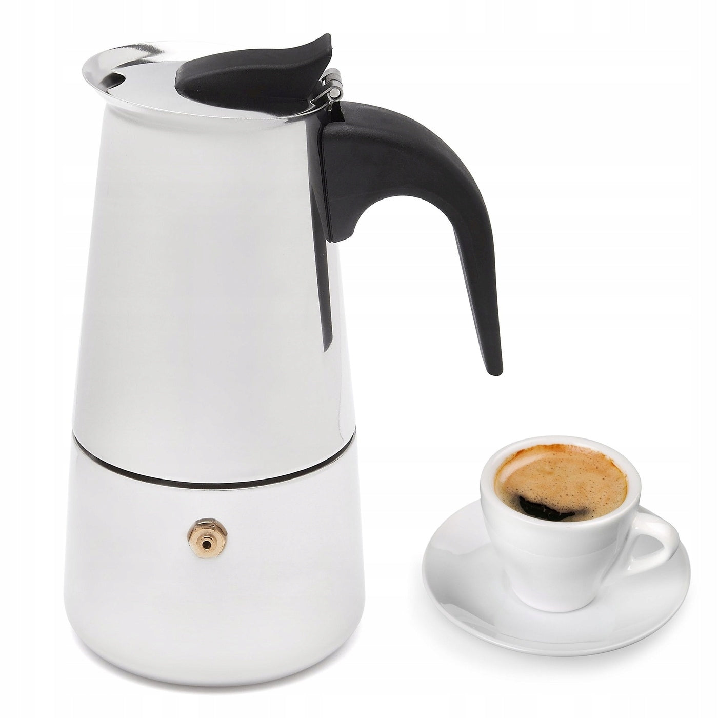 STAINLESS STEEL COFFEE MAKER Pressure Coffee Maker Tadar Moderno 4 Cups