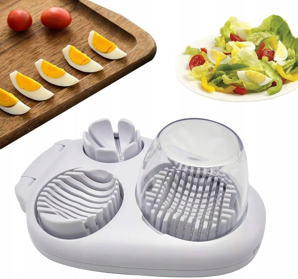 STAINLESS STEEL EGG SLICER 3 TYPES CUTTING UNIVERSAL STRONG Packaging status original