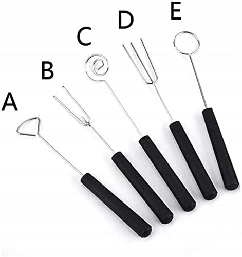 STAINLESS STEEL FONDUE FORKS SET OF 5 CHOCOLATE Brand no brand