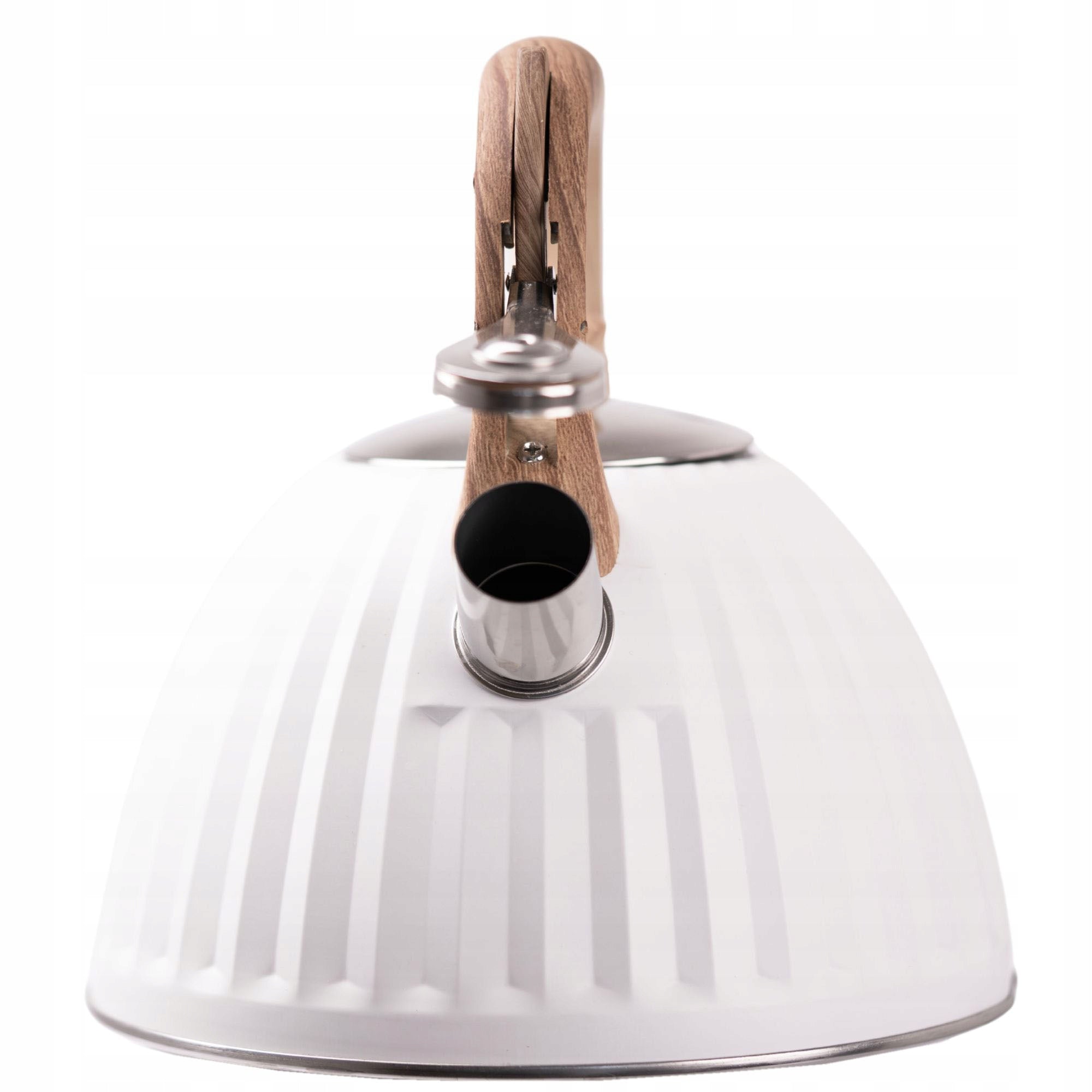 STAINLESS STEEL GROOVED KETTLE TRADITIONAL WITH WHISTLE INDUCTION GAS 2,8L WHITE Manufacturer code O-089909