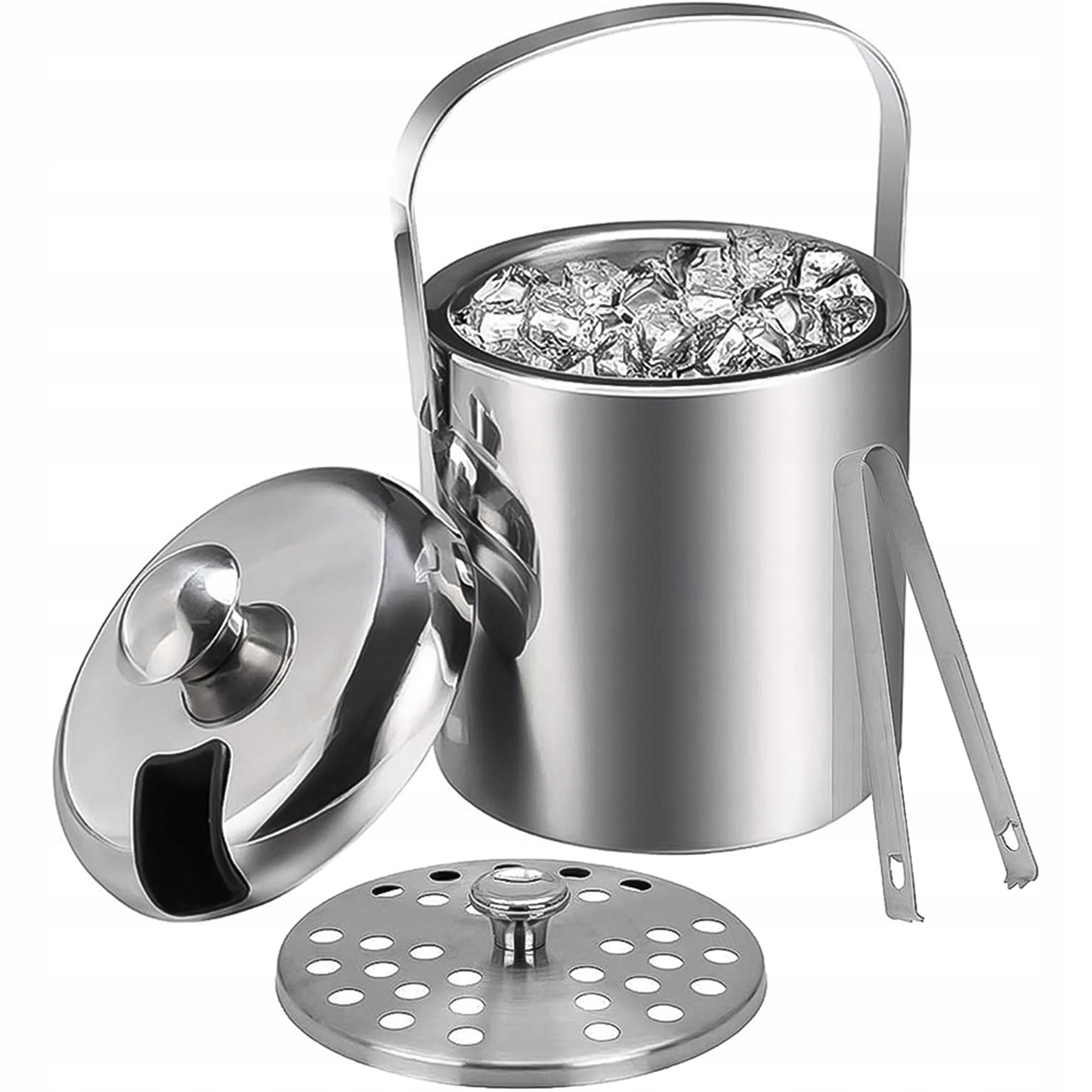 STAINLESS STEEL ICE BUCKET DOUBLE WALL INSULATION CAPACITY 3L Manufacturer no brand