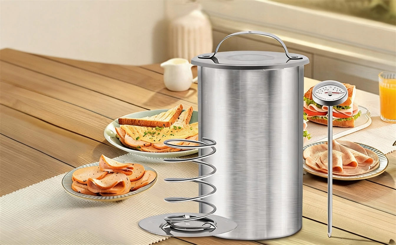 STAINLESS STEEL MEAT STEAMER COMFORTABLE OPERATION WITH THERMOMETER Manufacturer code 3113230145011