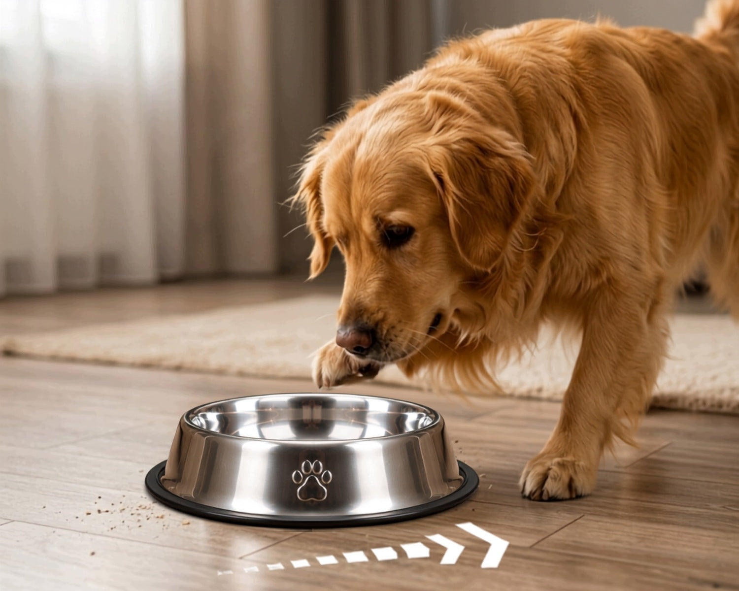 STAINLESS STEEL METAL DOG BOWL NON-SLIP LARGE 1,3L 2PCS Packaging status original
