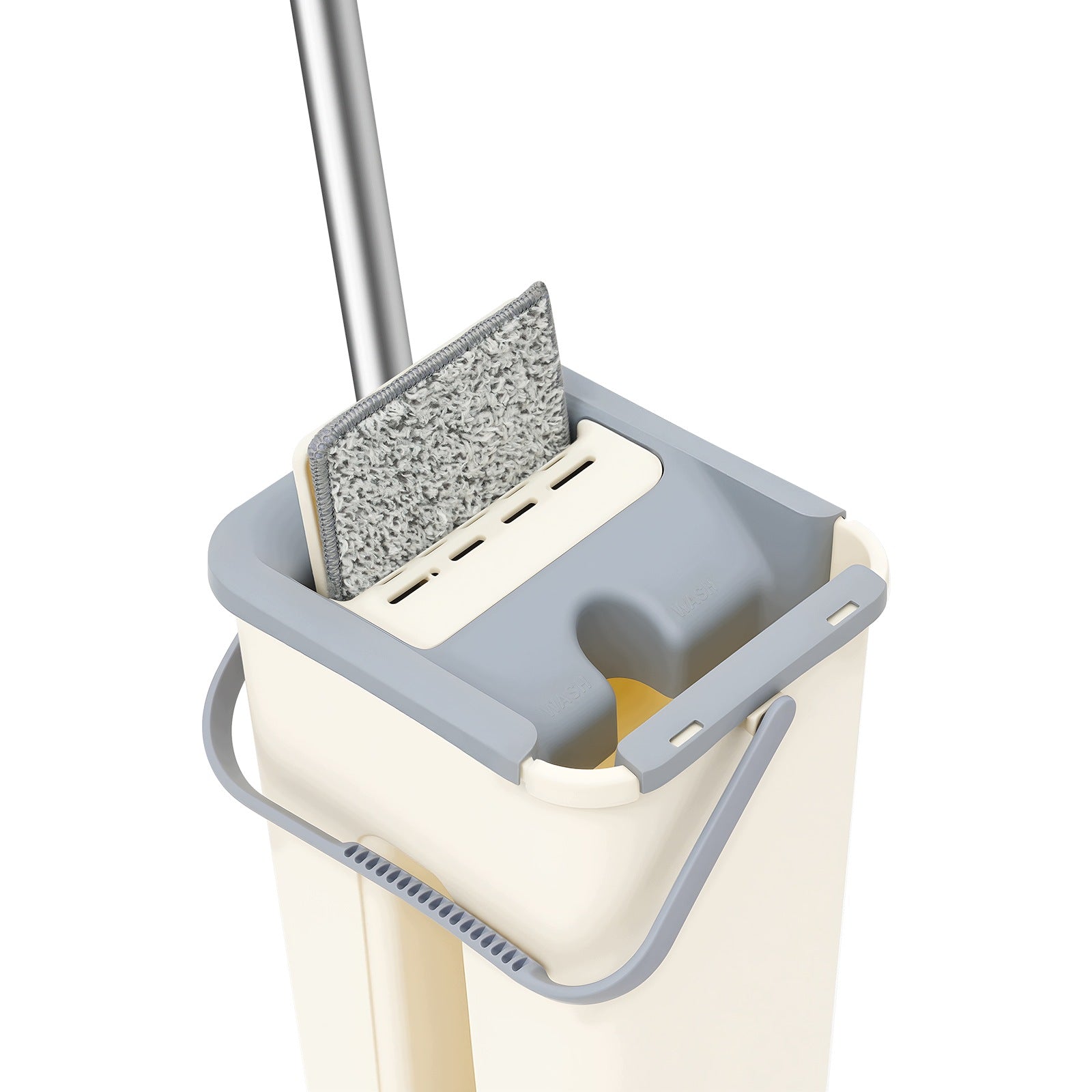 STAINLESS STEEL MOP AND BUCKET SET MOP WITH LONG HANDLE FOR FLOOR CLEANING