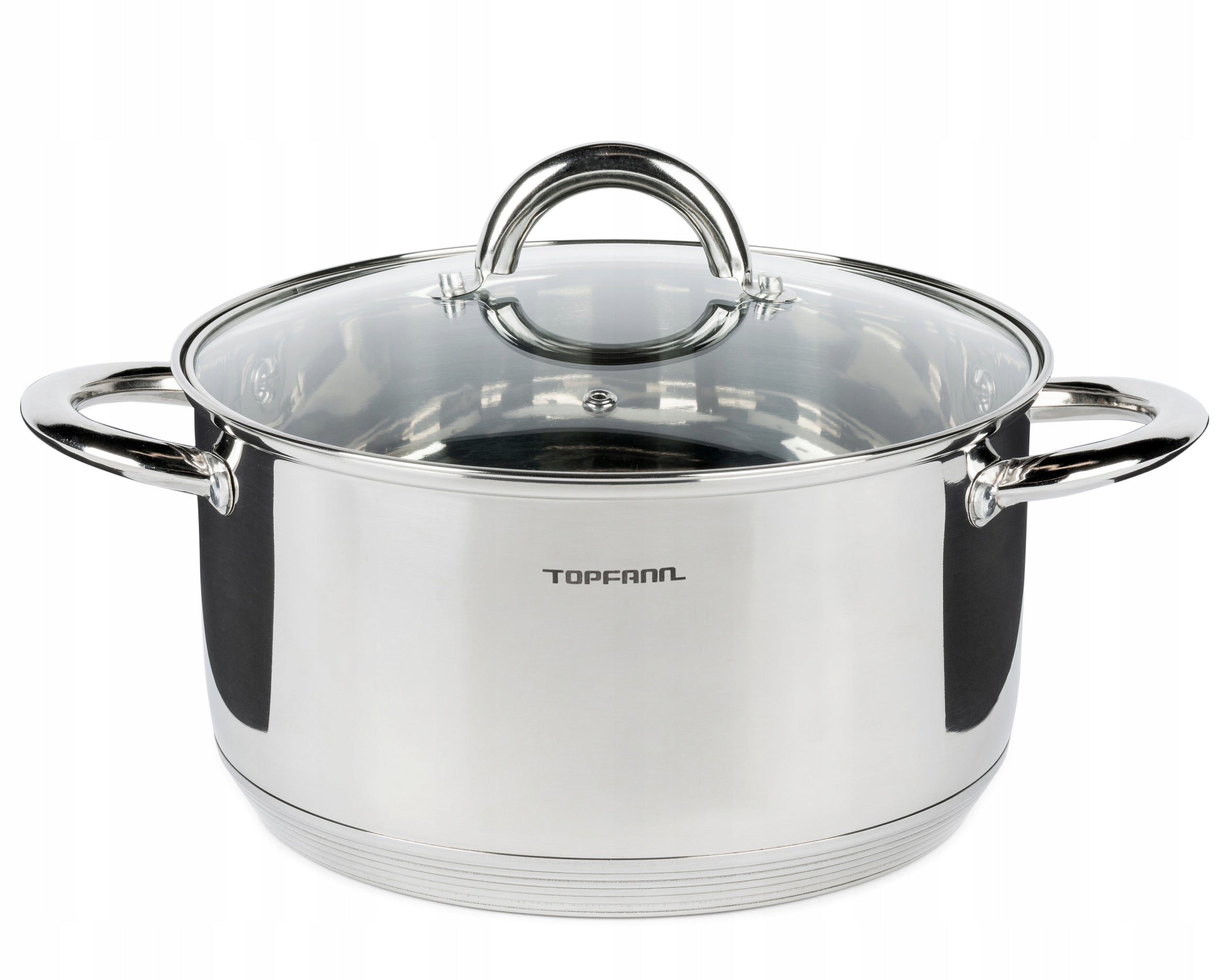 STAINLESS STEEL POT 1,6L INDUCTION 16CM GAS POTS WITH LID TOPFANN Packaging status original