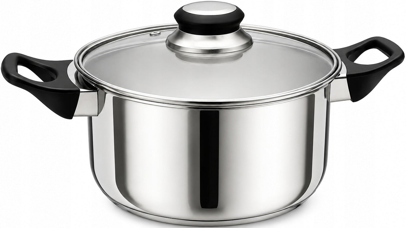 STAINLESS STEEL POT 20cm WITH LID 2,3l INDUCTION GAS