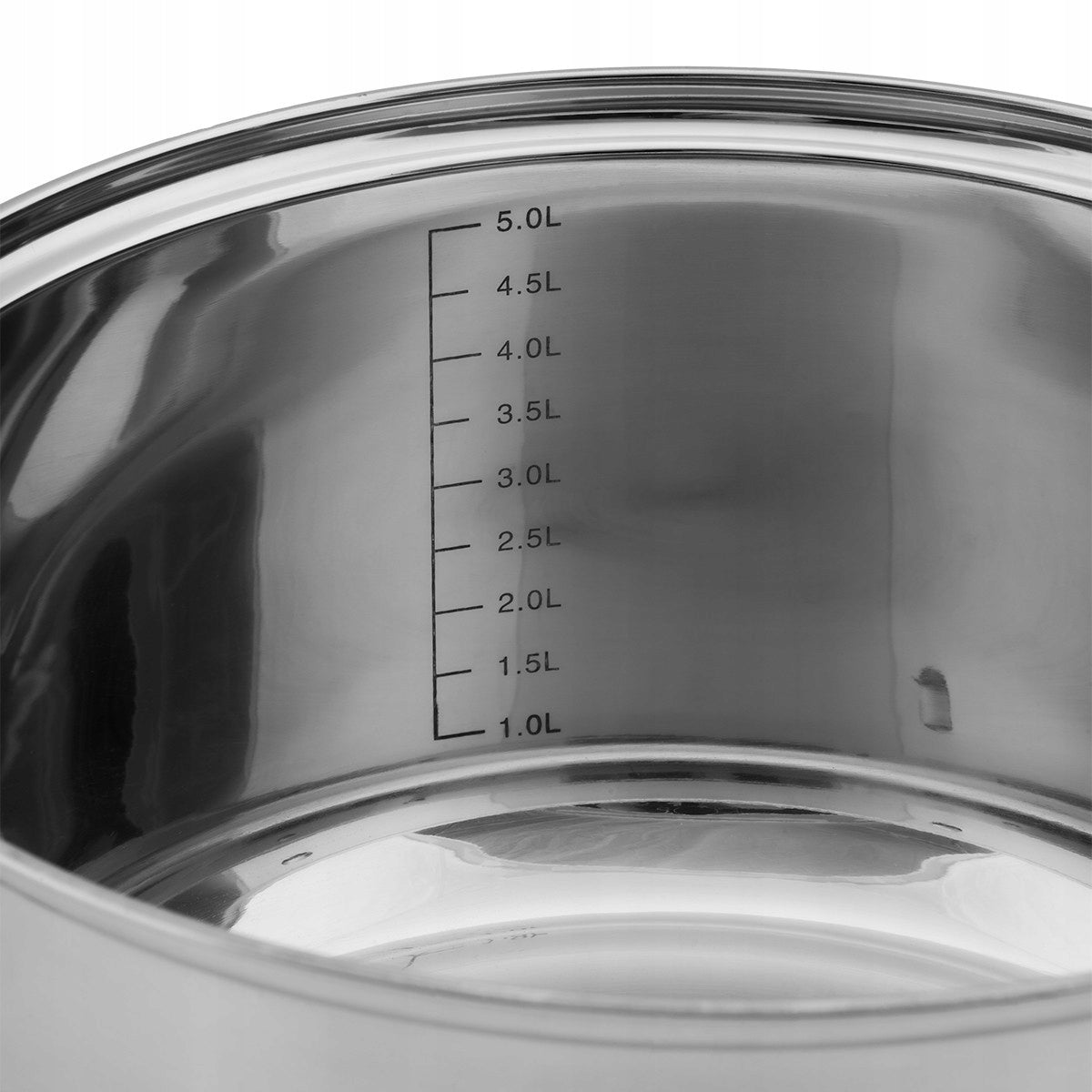 STAINLESS STEEL POT TRADITIONAL 5L 24CM WITH LID INDUCTION GAS WITH GRADUATION Brand Topfann
