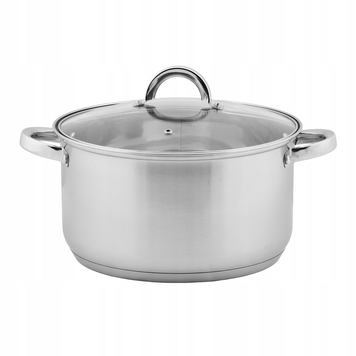 STAINLESS STEEL POT TRADITIONAL 6L WITH LID INDUCTION STEEL GAS 26CM