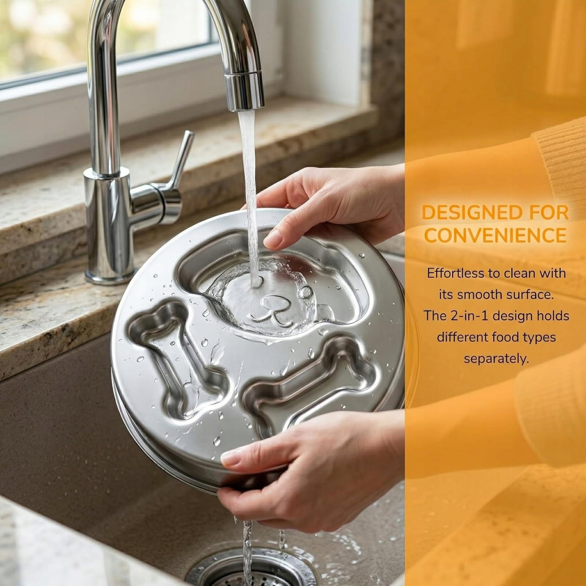 STAINLESS STEEL SLOW FEEDER BOWL 22 X 22 X 4 CM Manufacturer code 0634479308079