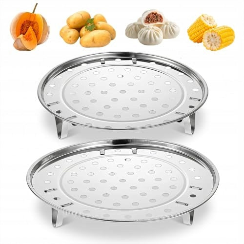 STAINLESS STEEL STEAM BASKET 18 22 CM FOR STEAMING SET OF 2 Brand no brand