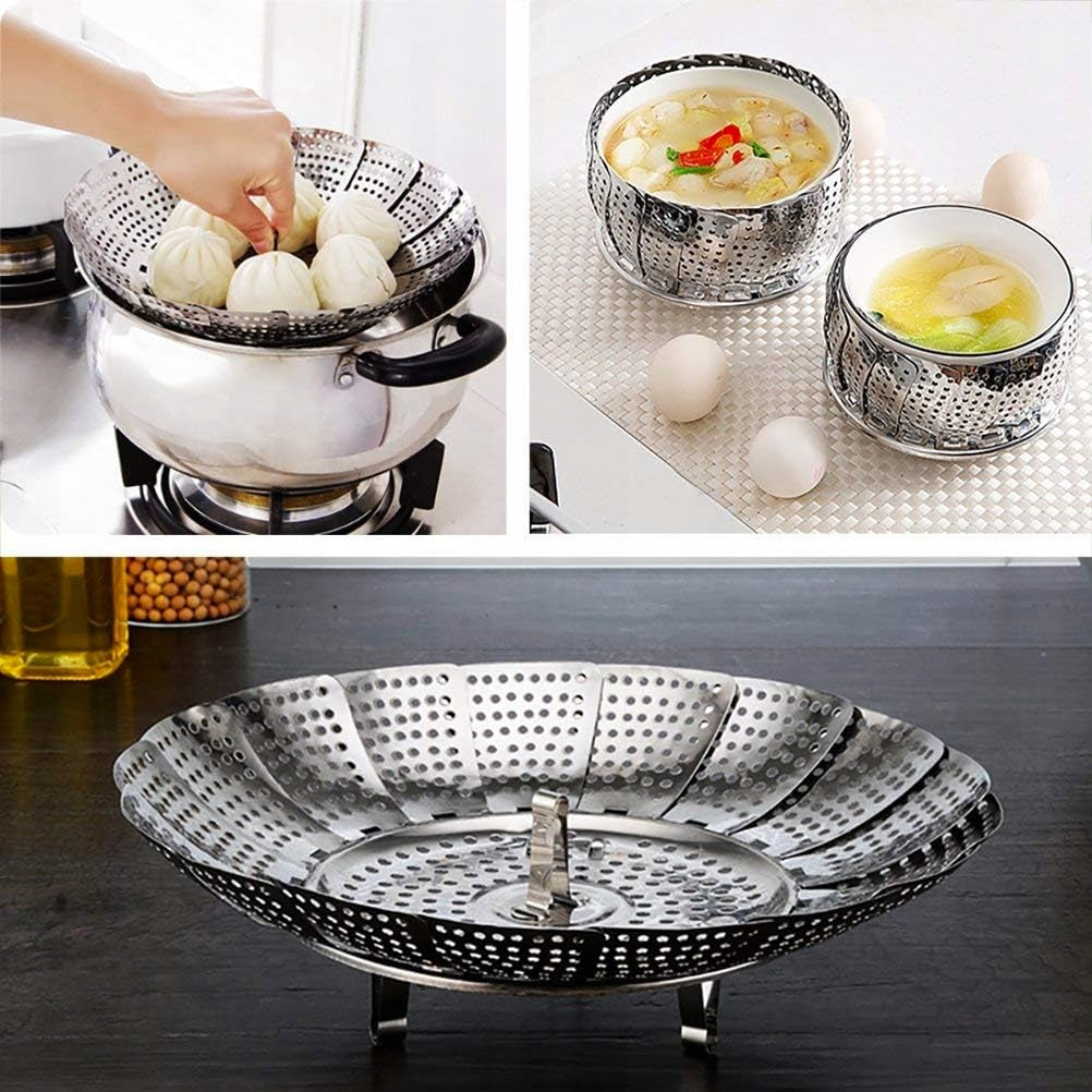 STAINLESS STEEL STEAMING BASKET 14 23 CM WITH 4 LEGS Capacity 3 l