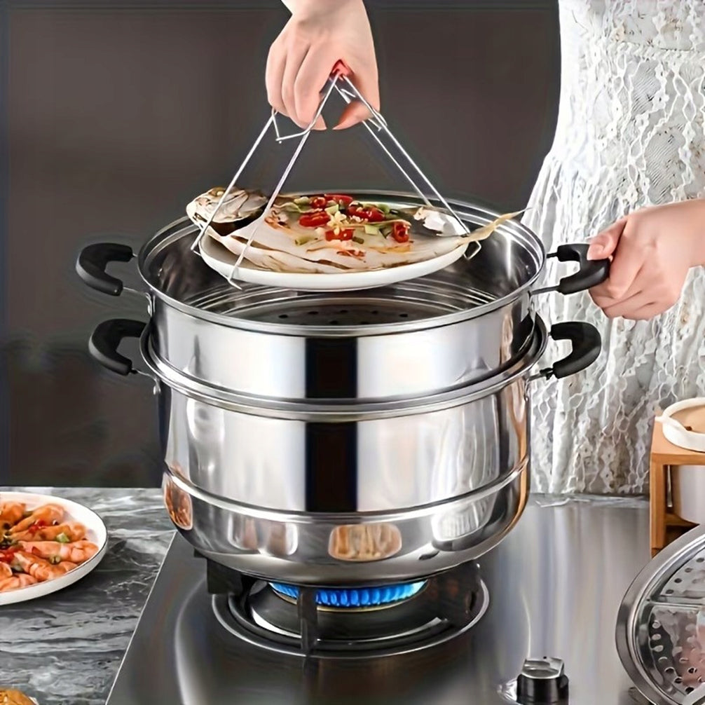 STAINLESS STEEL STEAMING POT, COOKING POT Brand no brand