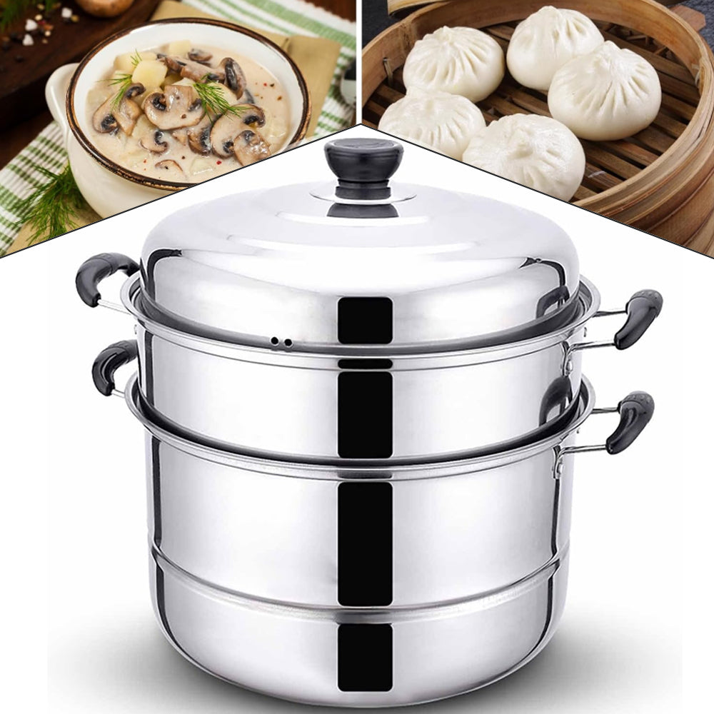 STAINLESS STEEL STEAMING POT, COOKING POT