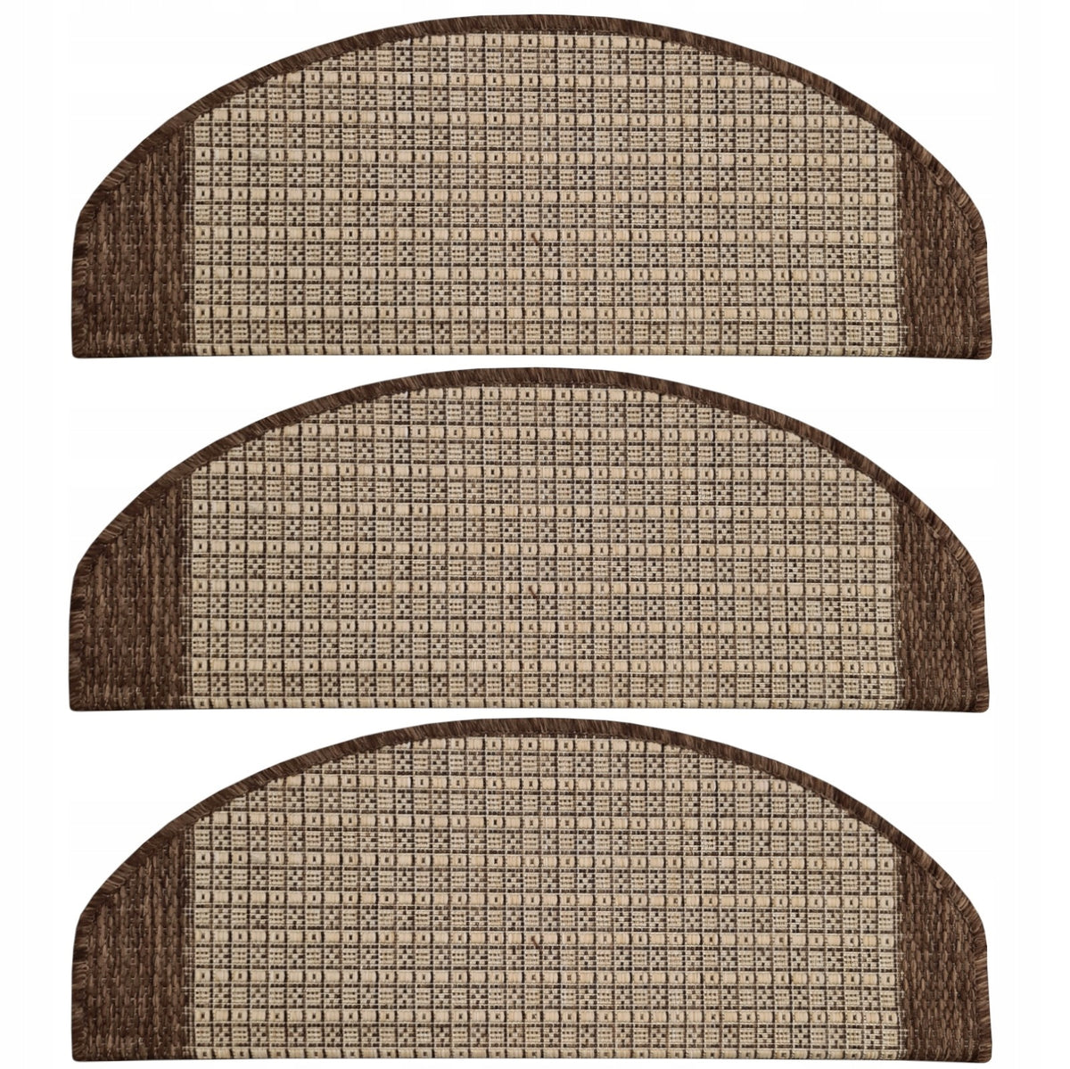 STAIR COVER STRING RUGS WOVEN FLAT BROWN FEET 64x24