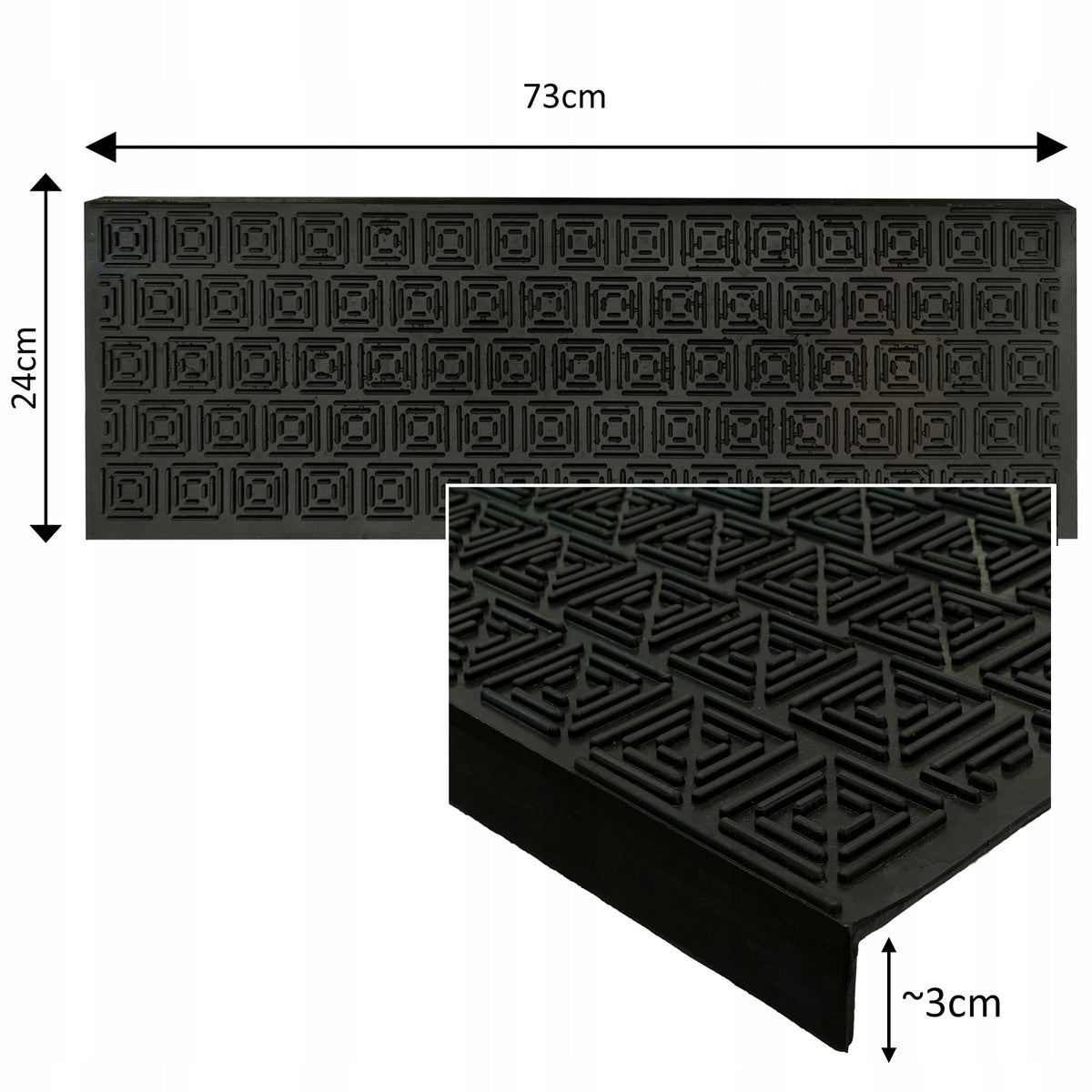 STAIR COVERS 5 PIECES NON-SLIP RUBBER WIPER FOR OUTDOOR Packaging status original