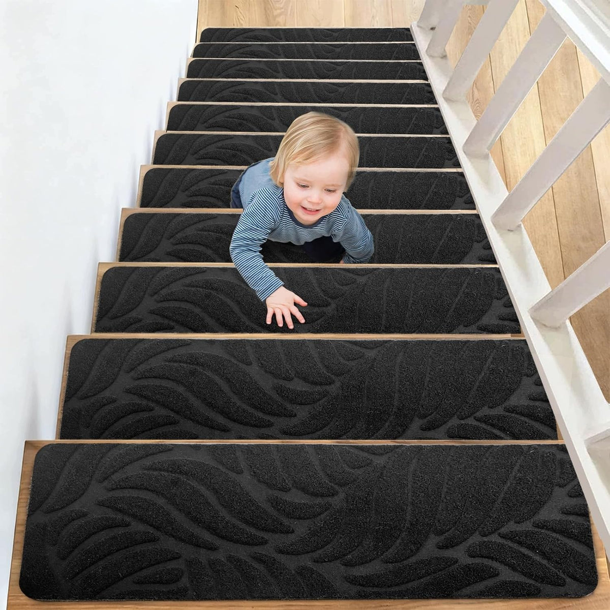 STAIR MATS 15 PCS NON-SLIP SELF-ADHESIVE 55X19 CM