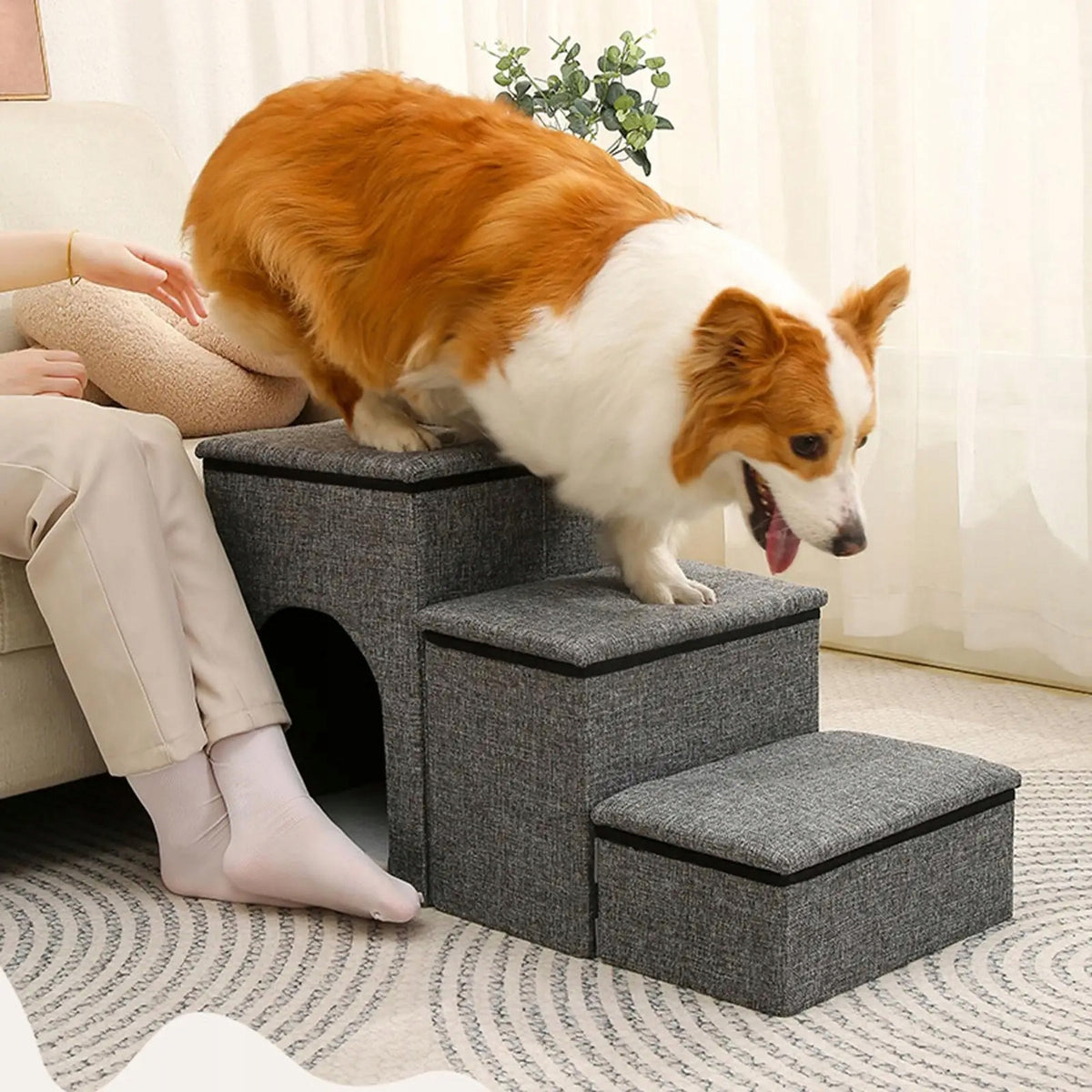 STAIRS DOG STAIRS 3 STEPS PLATFORM FOR BED COTTAGE BED ORGANIZER Manufacturer code 5907771306261