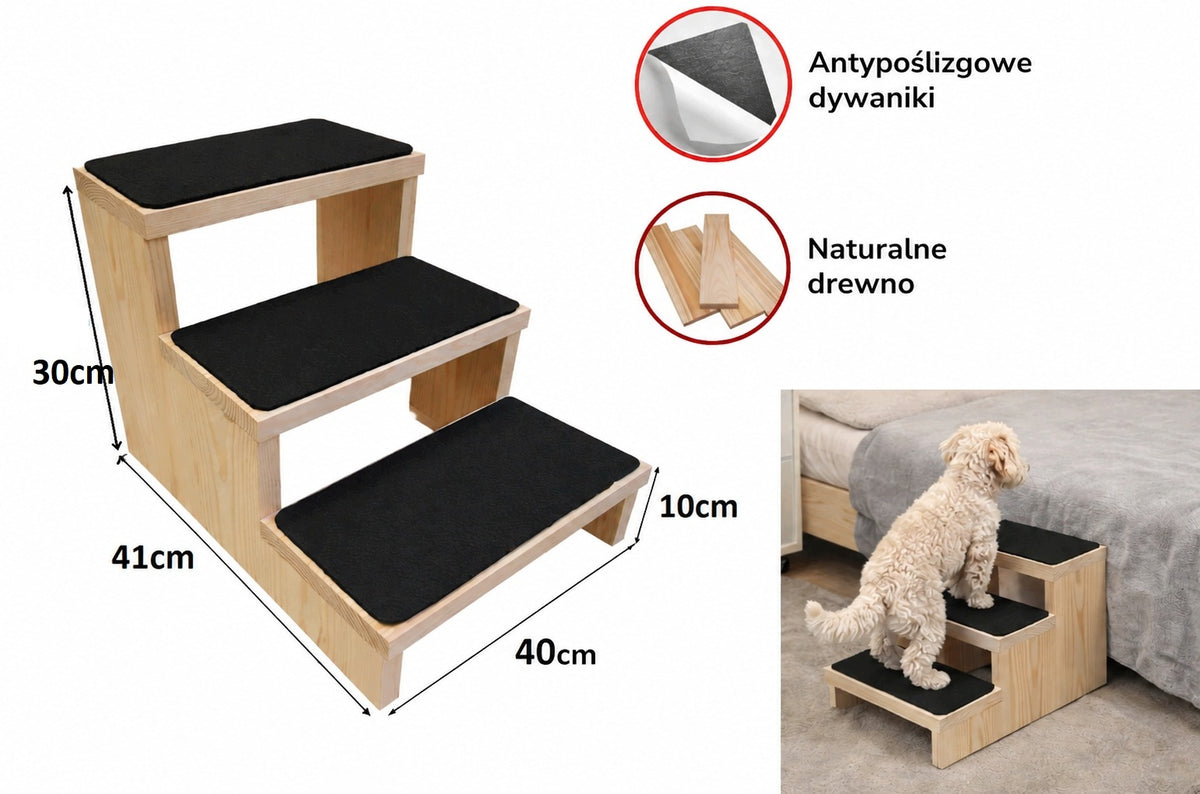STAIRS DOG STAIRS PLATFORM 3 DEGREES 30 CM / WIDTH 40CM Brand no brand