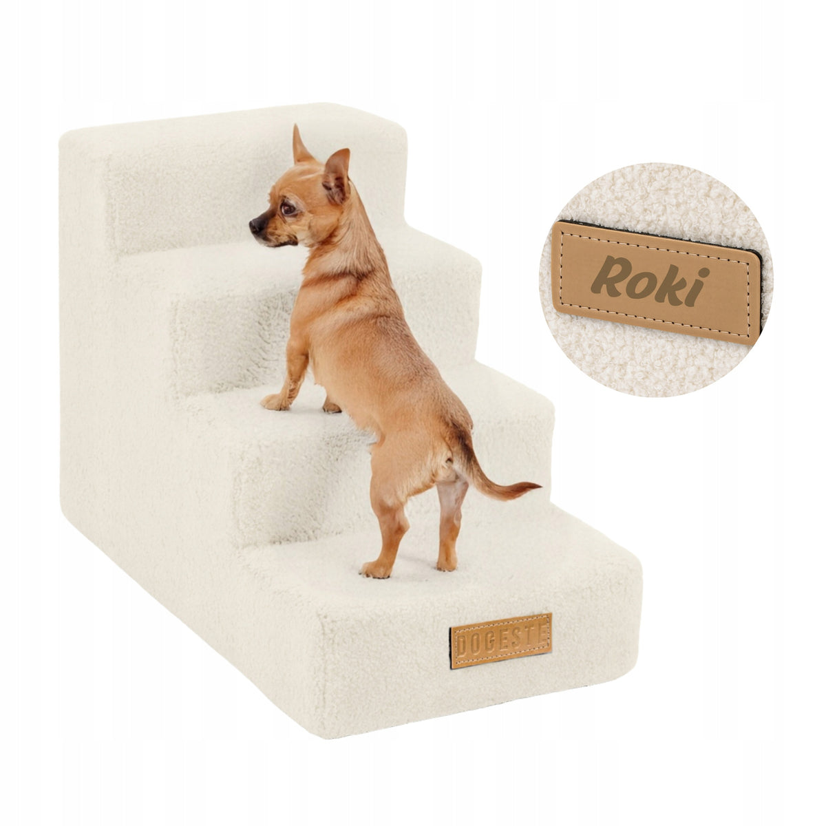 STAIRS FOR CAT DOG STAIRS 4 DEGREES RAMP PLATFORM 40 CM ENGRAVING NAME FREEBIE