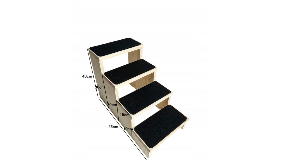 STAIRS FOR DOG/RAMP/ FOR CAT DOG 4 DEGREES 40 cm Natural Wood Brand no brand