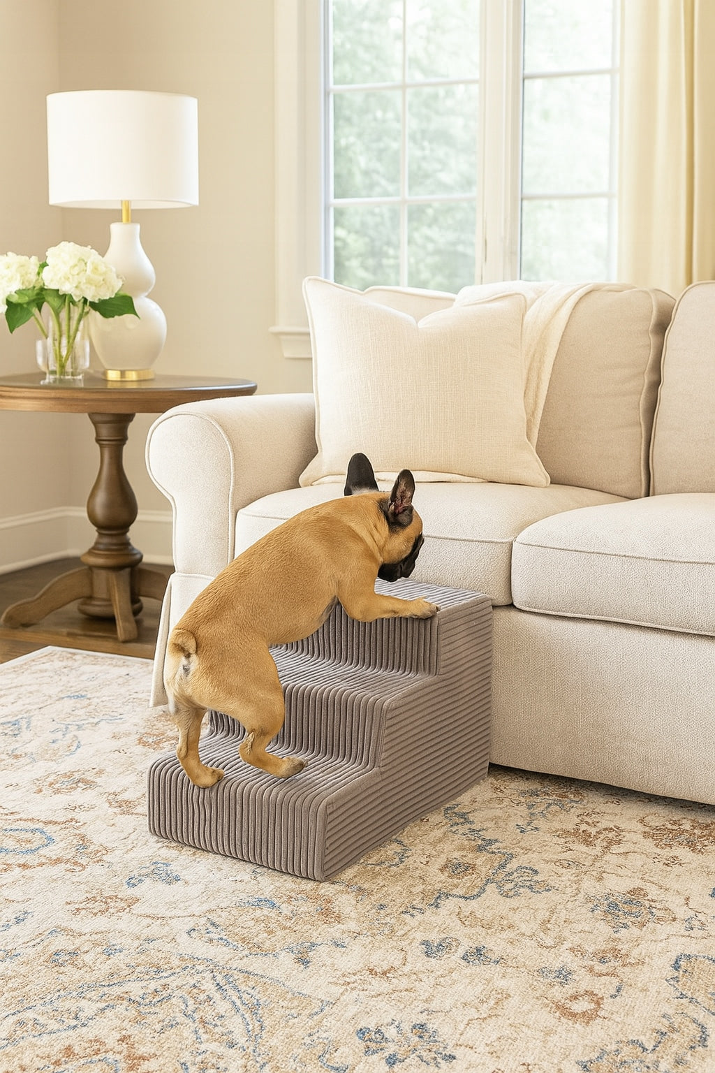 STAIRS FOR DOG RAMP PLATFORM 3 DEGREES 30cm. - BEIGE Manufacturer code SCHODY-30-BEŻ