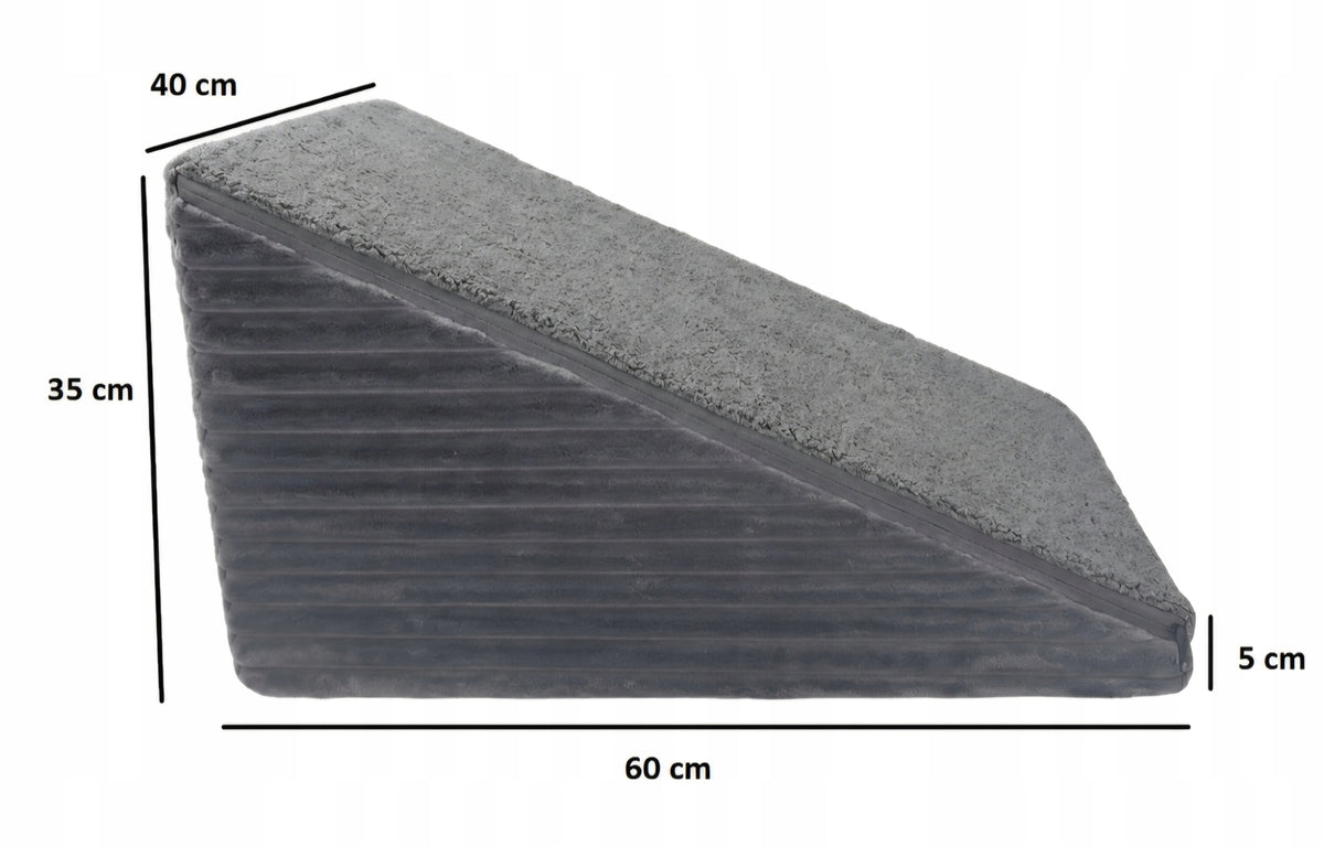 STAIRS PLATFORM FOR DOG AND CAT CORDUROY GRAPHITE BOUCLE GRAPHITE Packaging status original