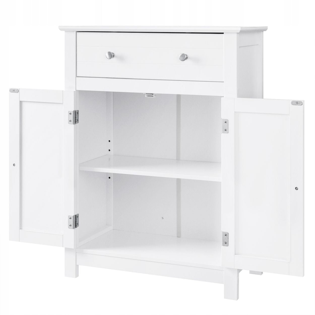 STANDING CABINET WITH DRAWER white lockable with shelves FOR BATHROOM FOR HALLWAY Furniture color white