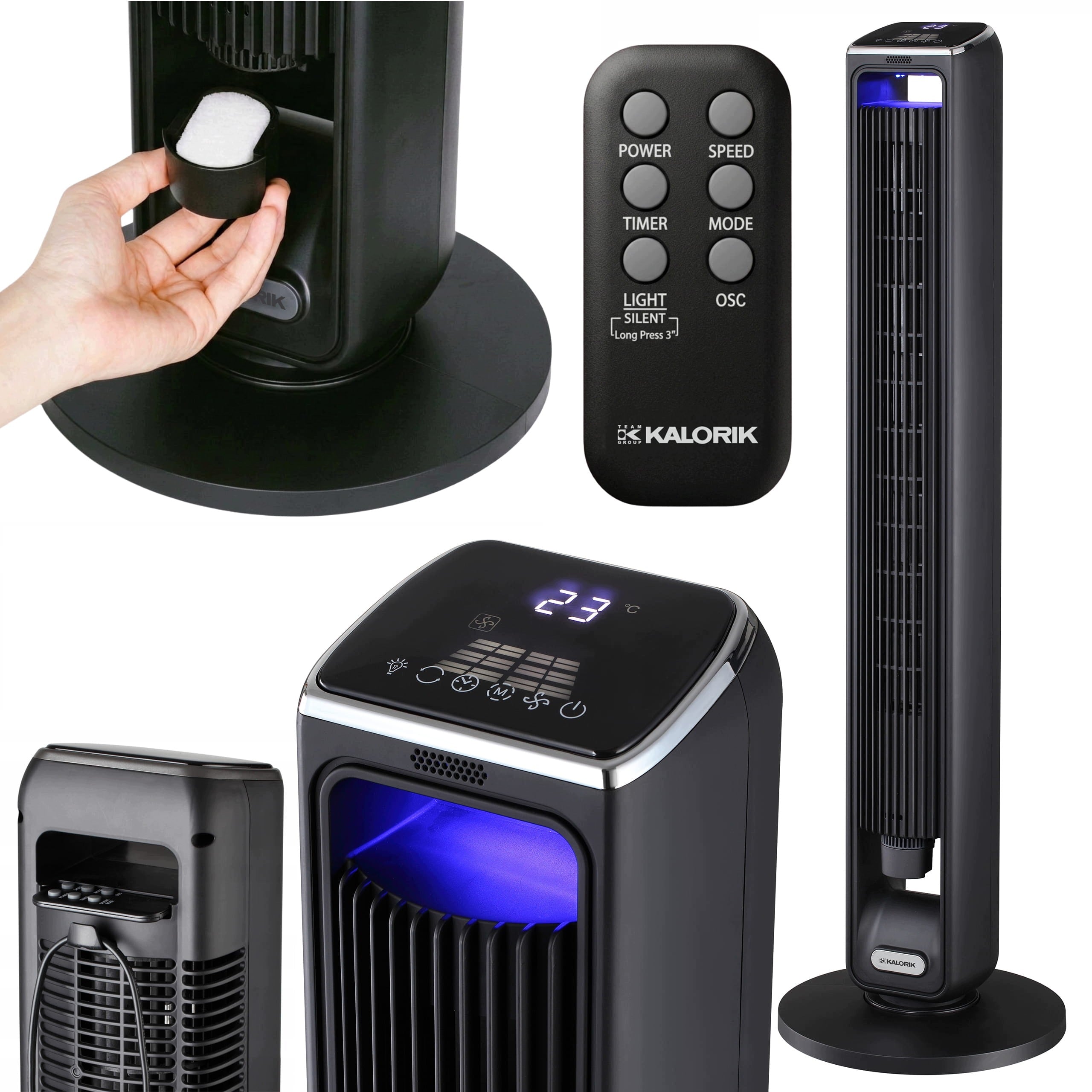 STANDING FAN COLUMN FLOOR AROMATHERAPY WINDMILL QUIET POWERFUL 55W Manufacturer code VT2200-KALORIK