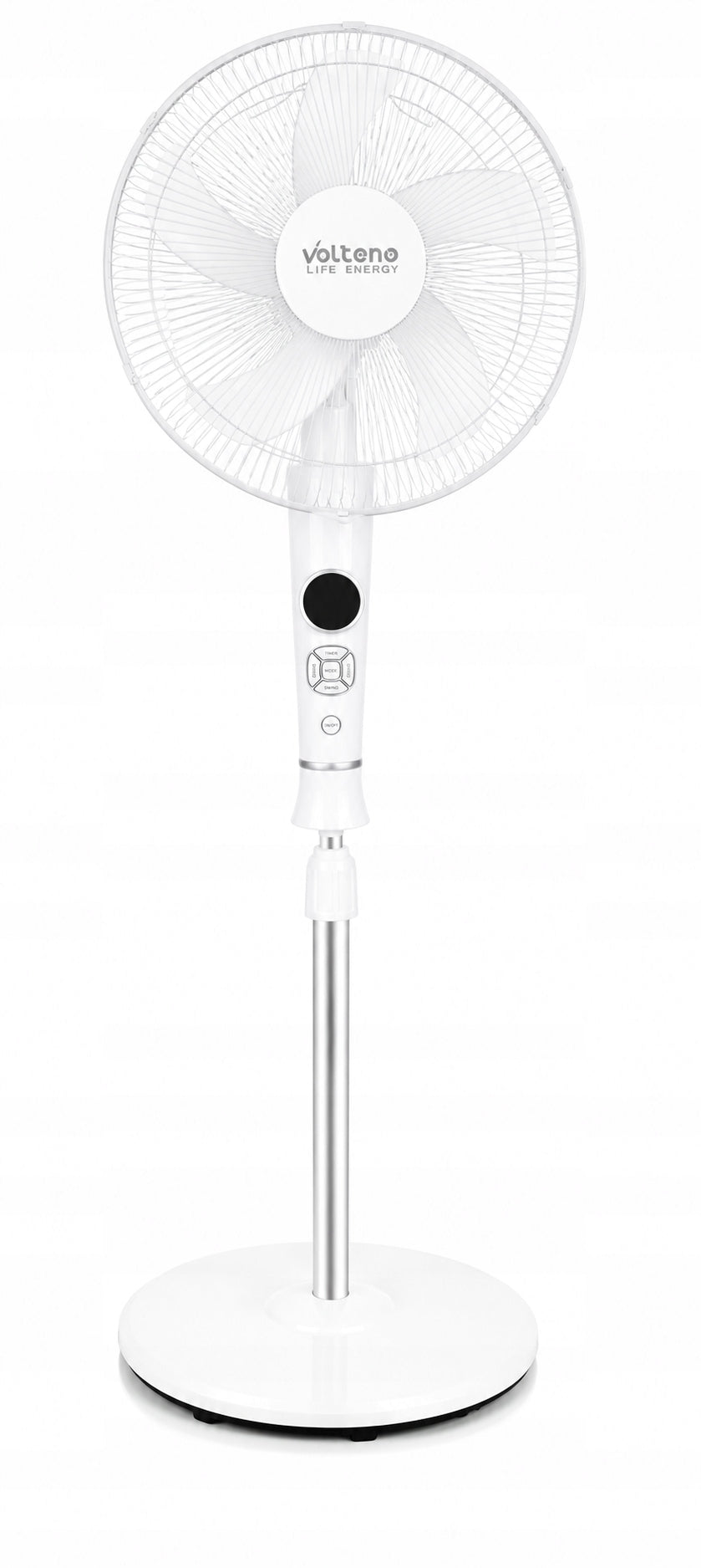 STANDING FAN FLOOR FAN OSCILLATION REMOTE CONTROL VO LCD WHITE STRONG Manufacturer code Wentylator podłogowy Volteno LCD biały