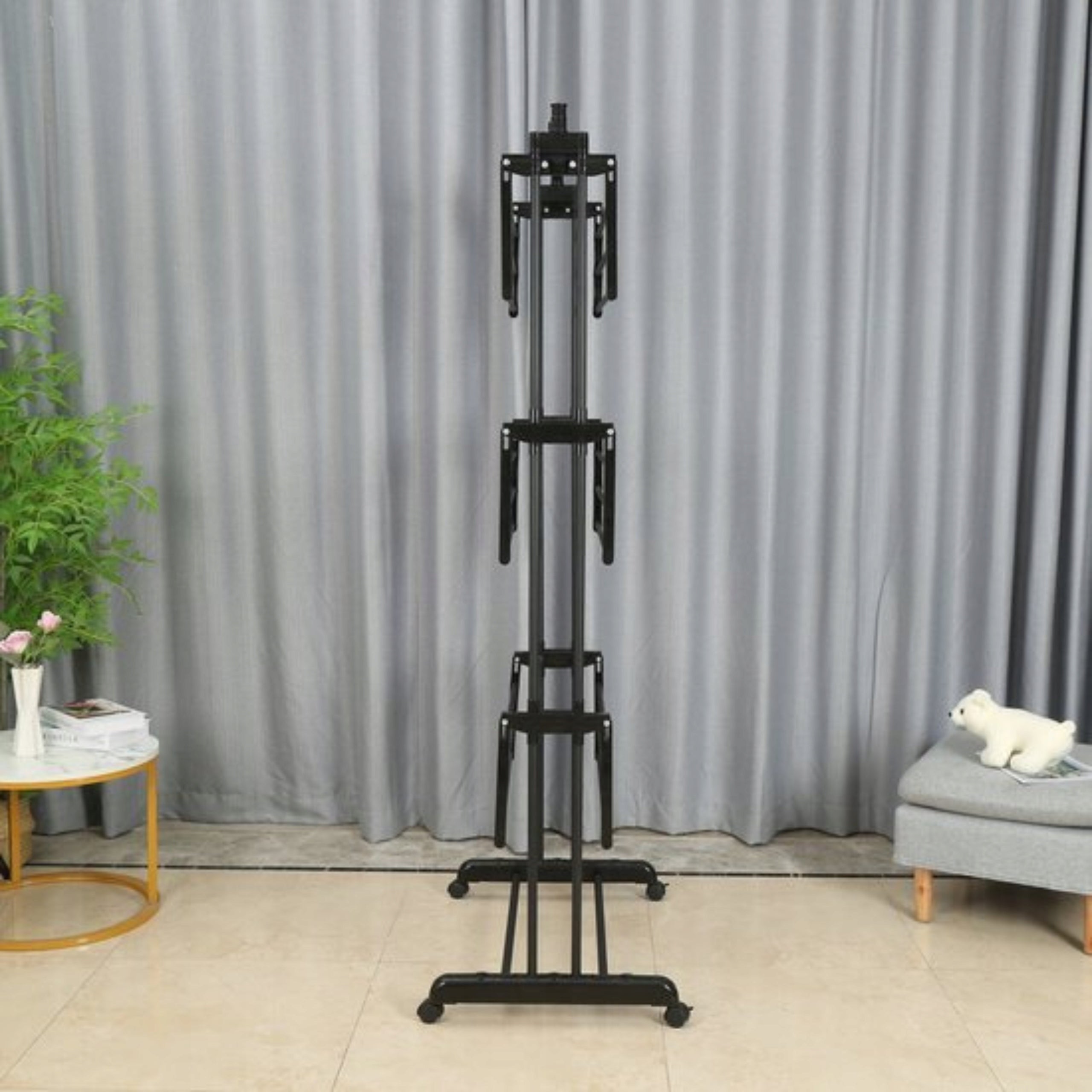 STANDING VERTICAL LAUNDRY DRYER FOLDING BLACK FOR LAUNDRY CLOTHES XXL Kind Portable
