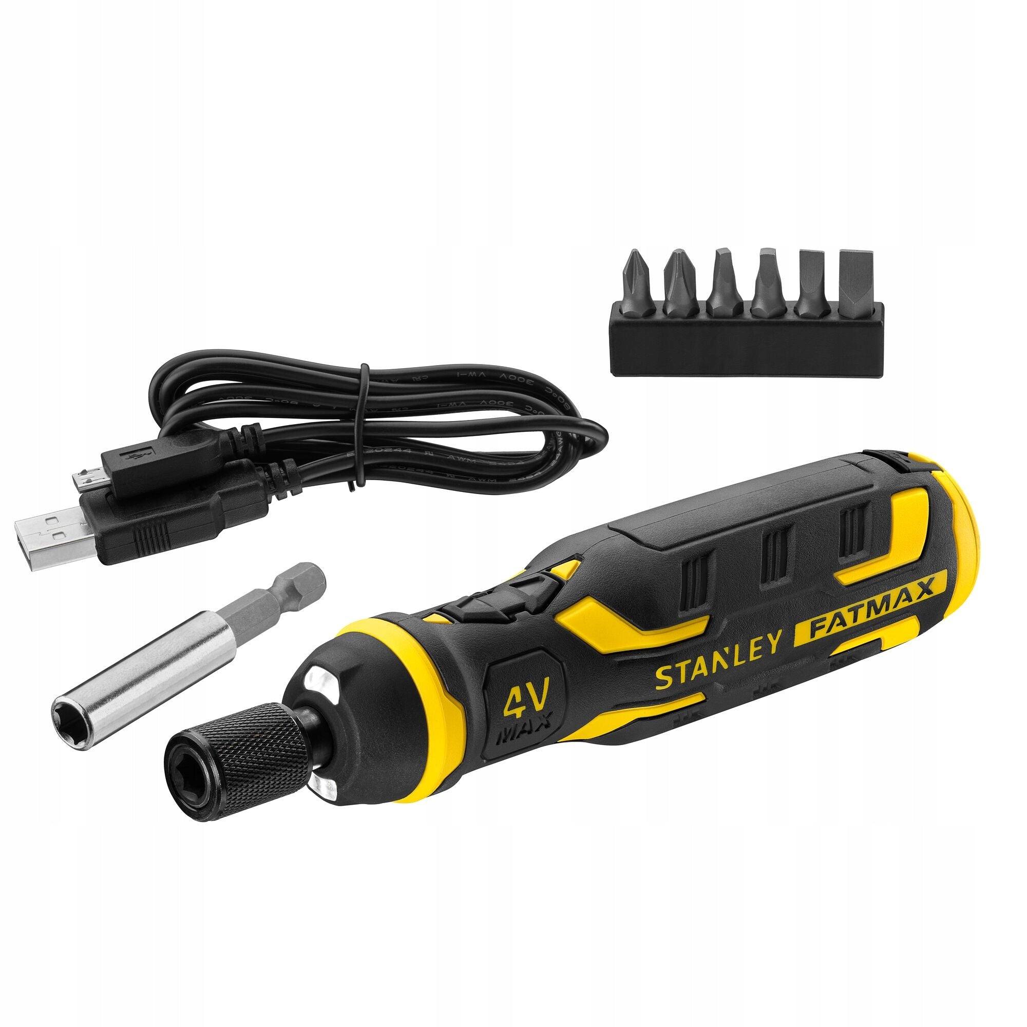 STANLEY 4V CORDLESS SCREWDRIVER WITH CHARGER AND FATMAX BITS FMHT66719 1/4" Brand no brand