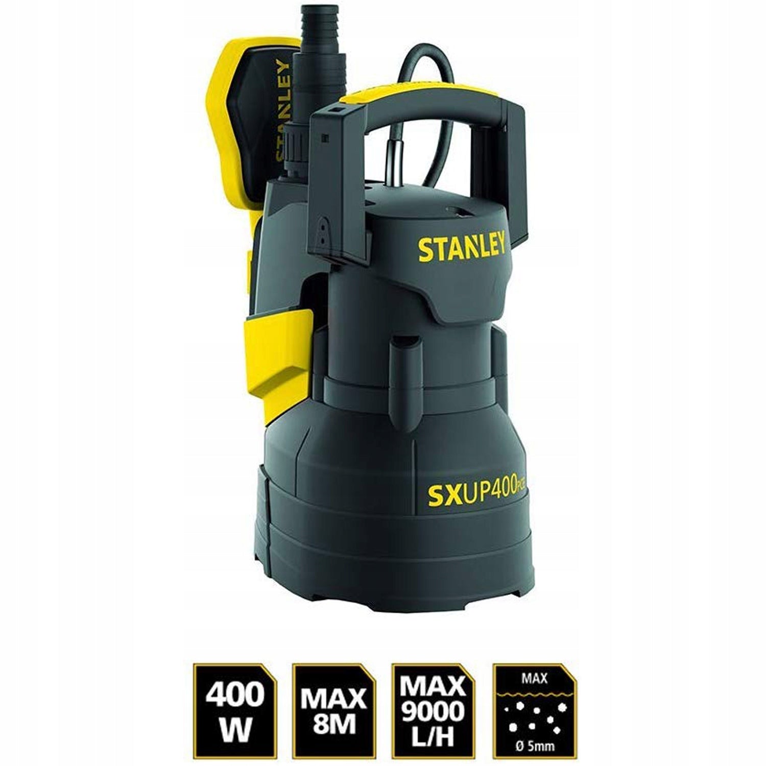 STANLEY SUBMERSIBLE PUMP INDUCTION MOTOR 9000L/H SXUP400PCE Batteries included no