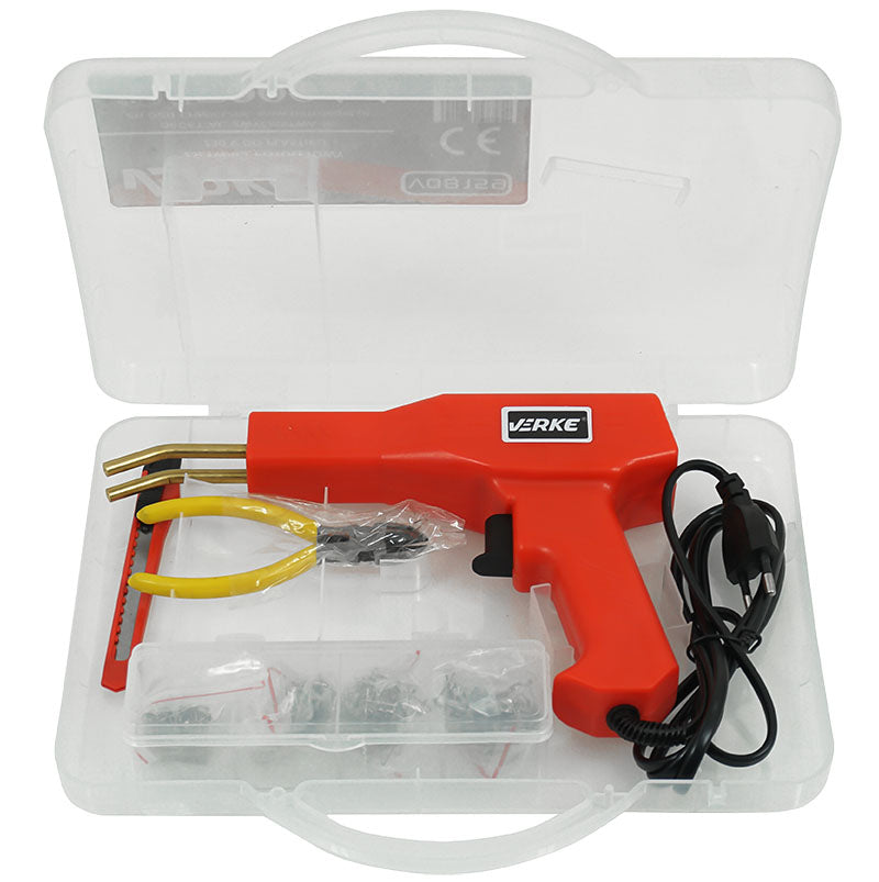 STAPLER FOR PLASTIC WELDER STAPLER PLASTIC SOLDERING IRON SET + 200PCS Brand Verke