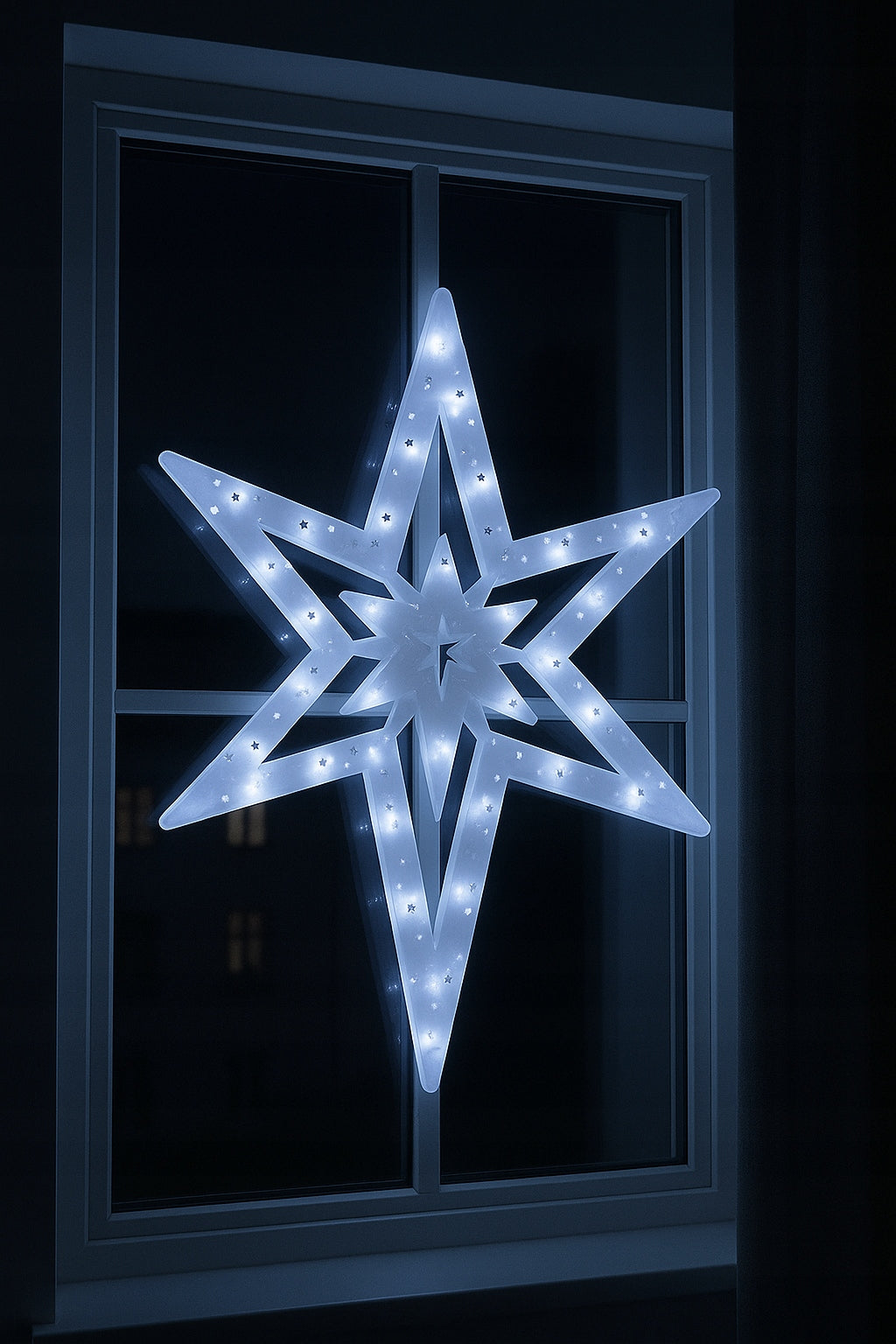 STAR DECORATION HOLY LED WHITE COLD 55X40CM COMET LAMPS