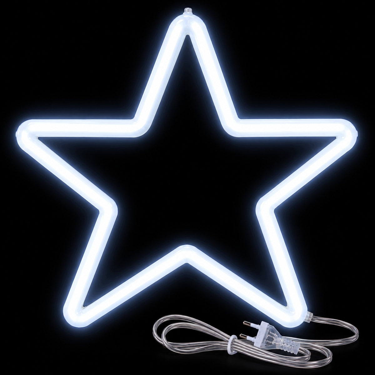 STAR LED WHITE COLD NEON HANGING GARDEN BALCONY FENCE DECORATION