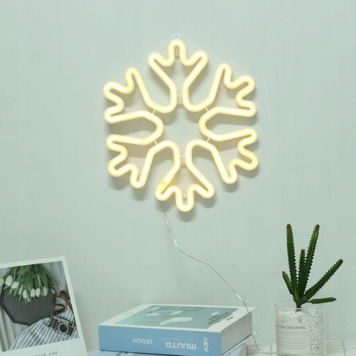 STAR SNOWFLAKE LED SHADE WARM YELLOW WINDOW DECORATION BALCONY WALL 40CM Manufacturer code 261-8R