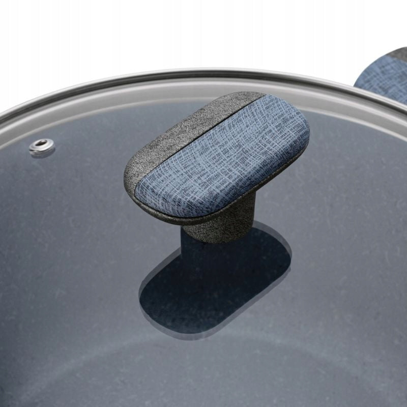 STARKE PRO Set of pots Double 10 elements grey-blue Coating type non-stick