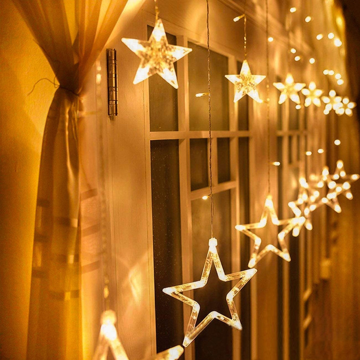 STARS LED Light CURTAIN Lights Christmas Tree Window Garland EAN (GTIN) 5906630702084