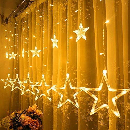 STARS LED Light CURTAIN Lights Christmas Tree Window Garland Manufacturer code Gwiazdy białe ciepłe GALAXIA