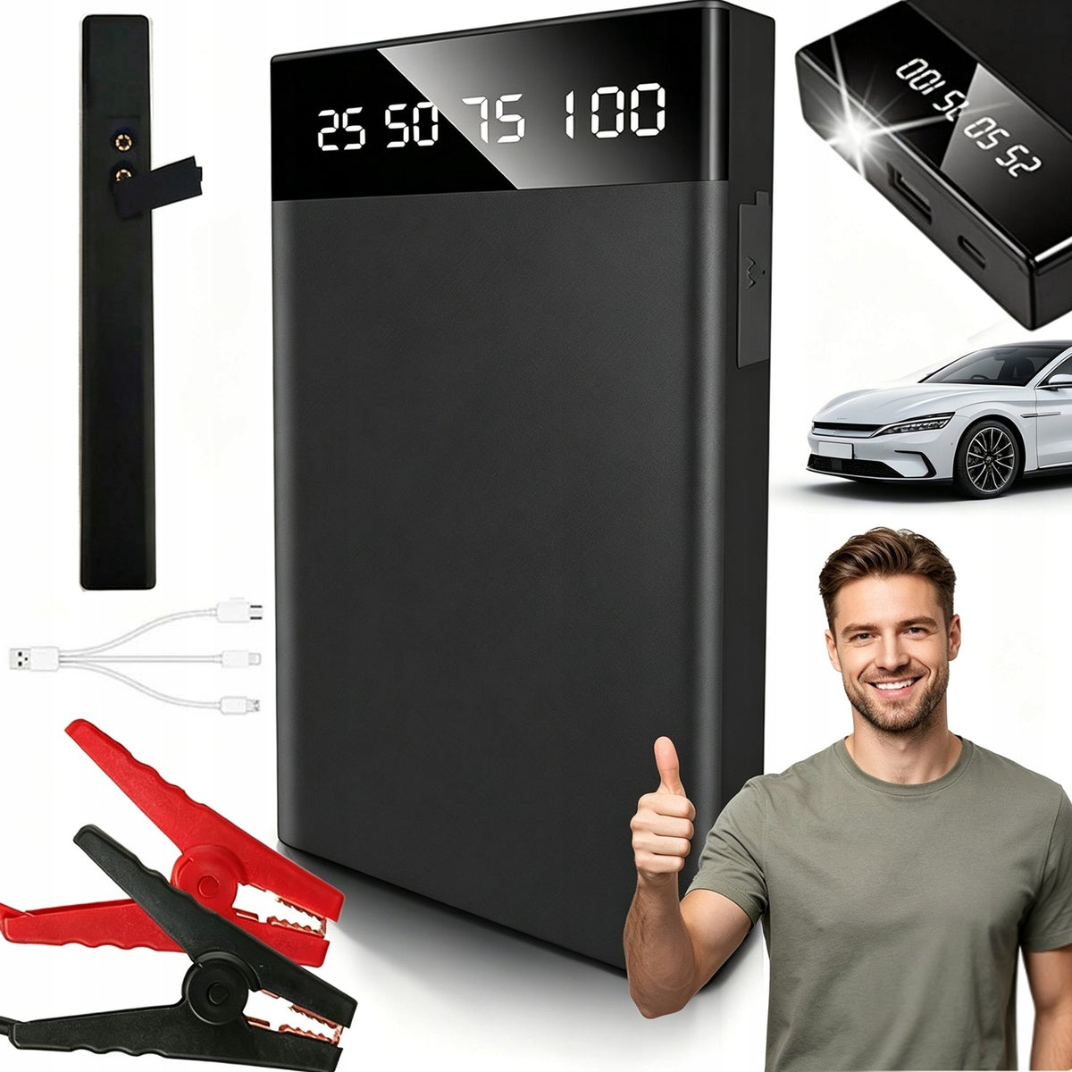 START-UP DEVICE FOR CAR START JUMP STARTER POWERBANK 10000MAH