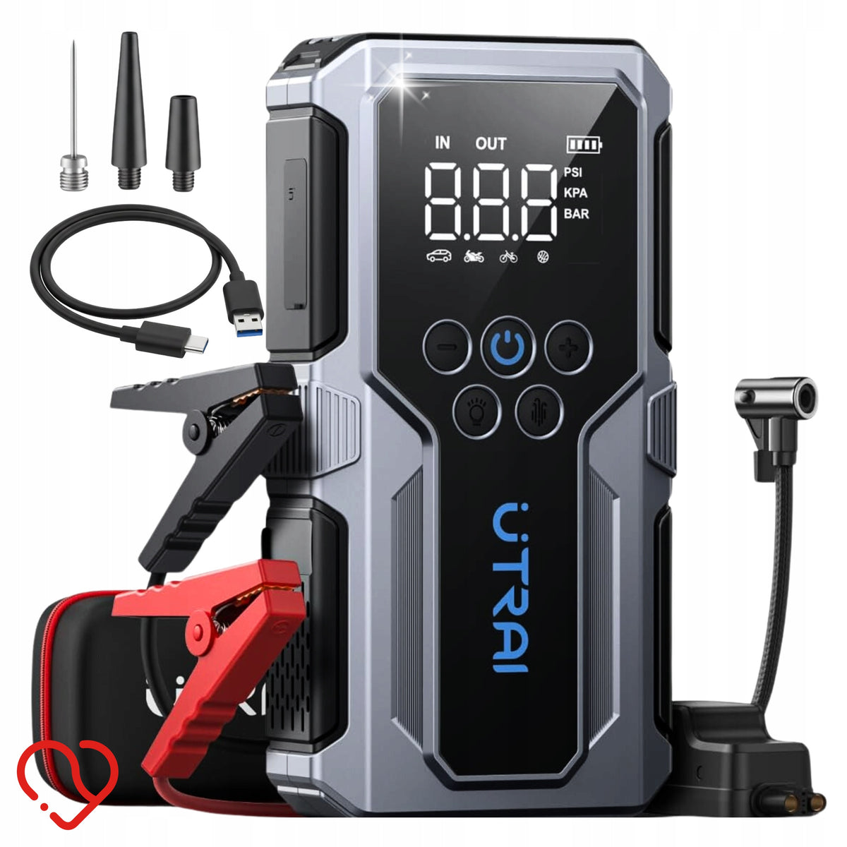 STARTER DEVICE WITH BUSTER PUMP FOR STARTING THE CAR TO THE BATTERY